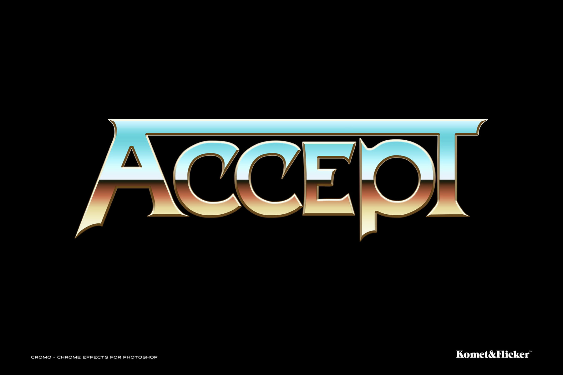 Cromo Chrome Type Style for Photoshop 7