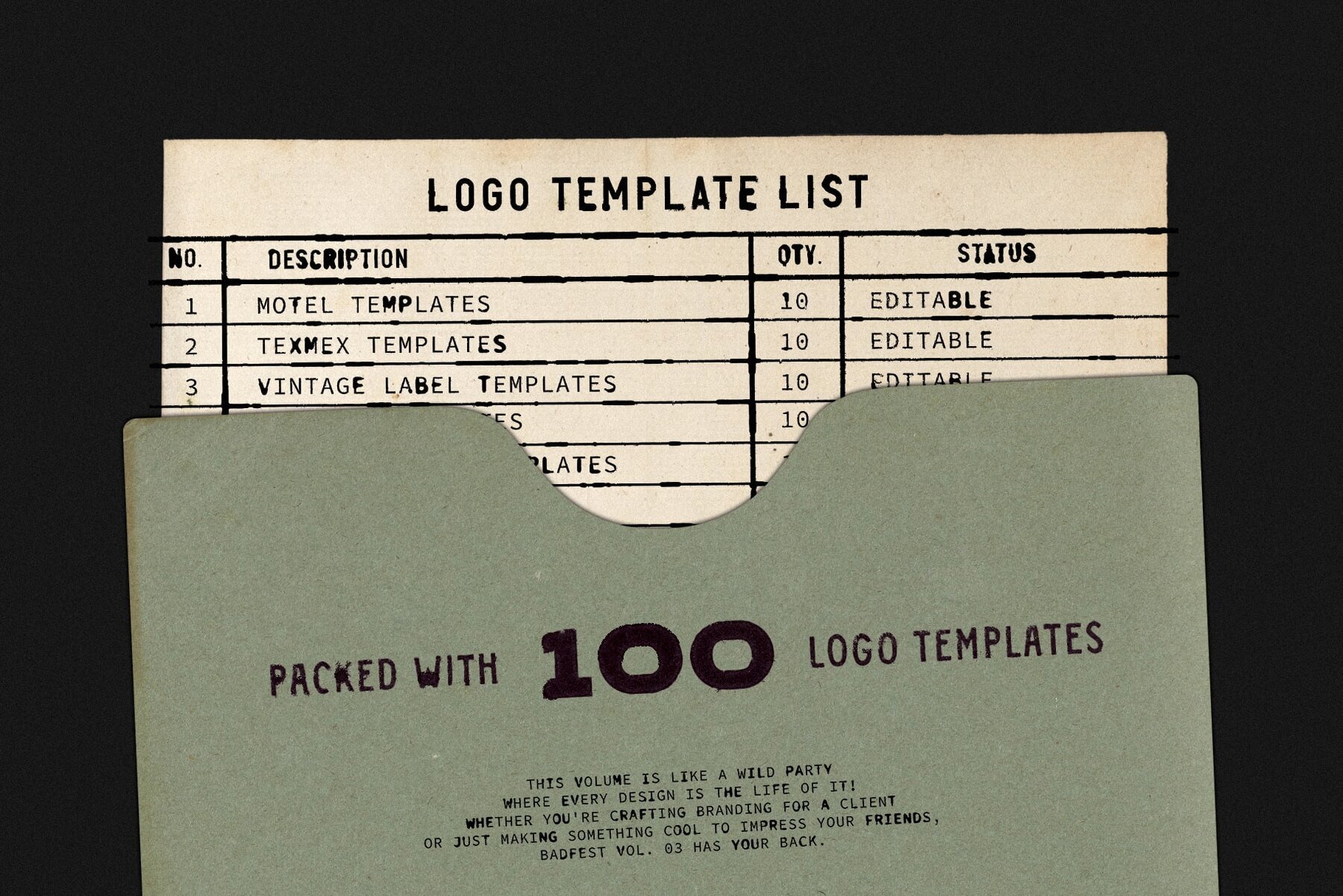 Badfest Vol 03 100 Logo Template 2