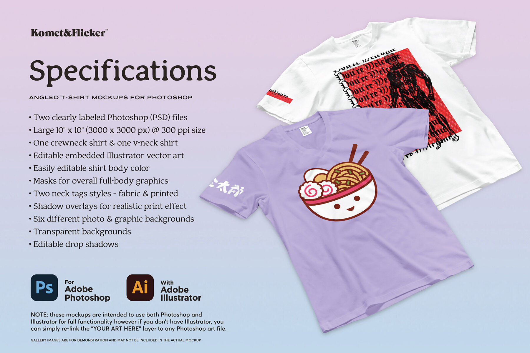 Angled T shirt Mockups for Photoshop 2