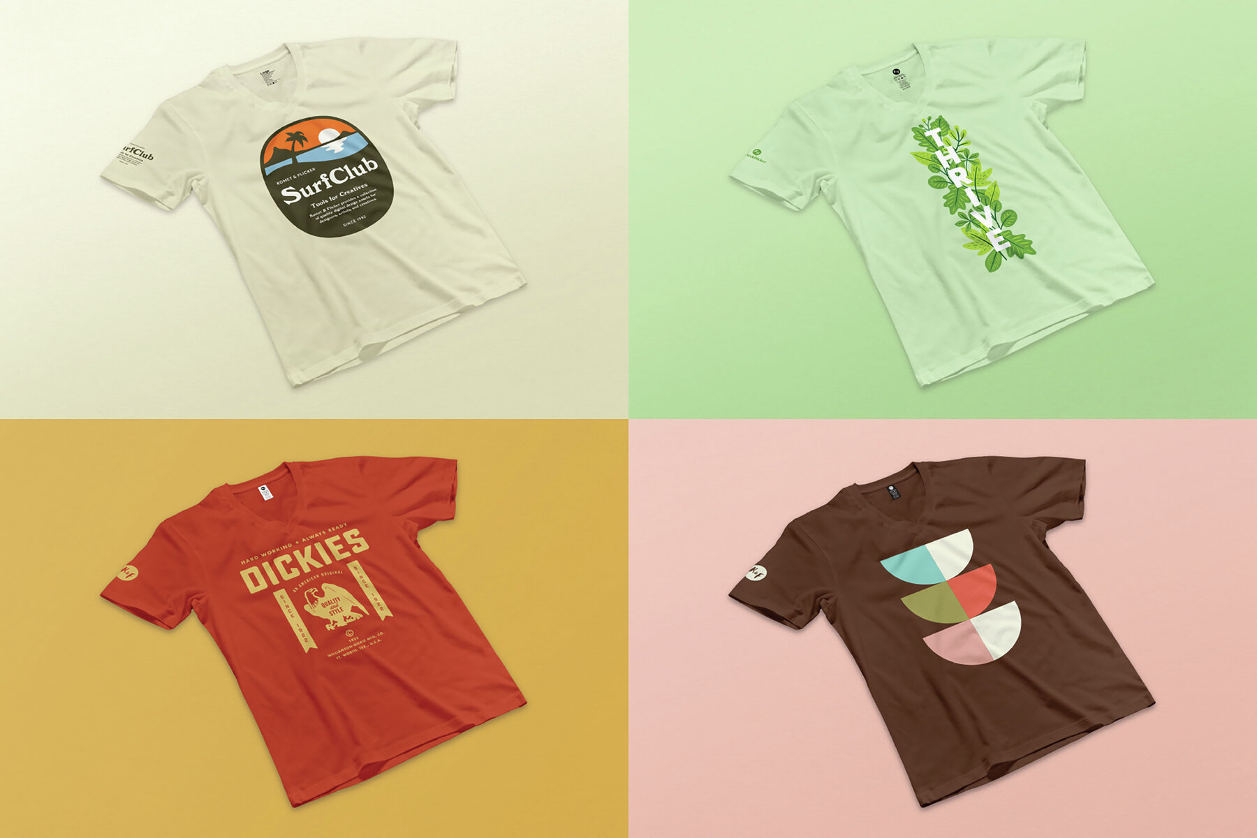 Angled T shirt Mockups for Photoshop 6