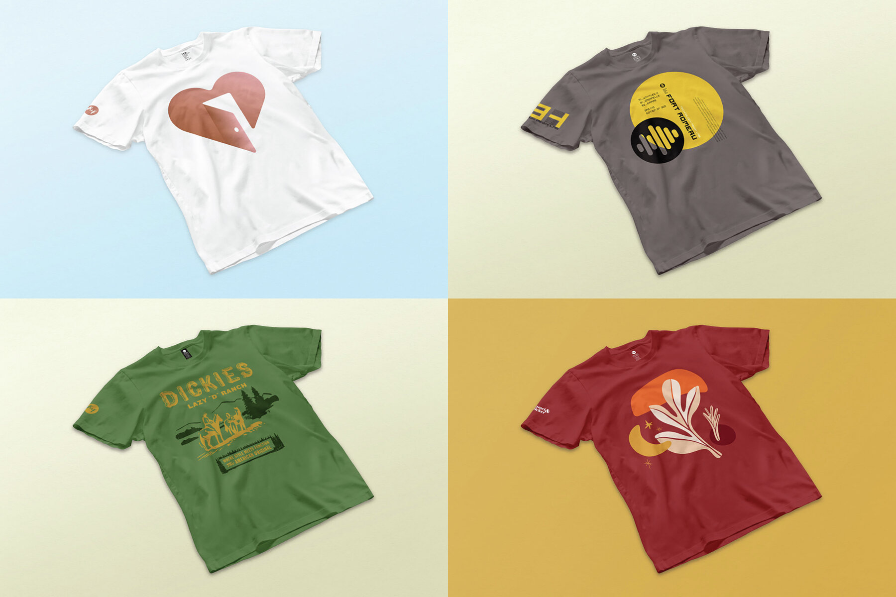 Angled T shirt Mockups for Photoshop 8