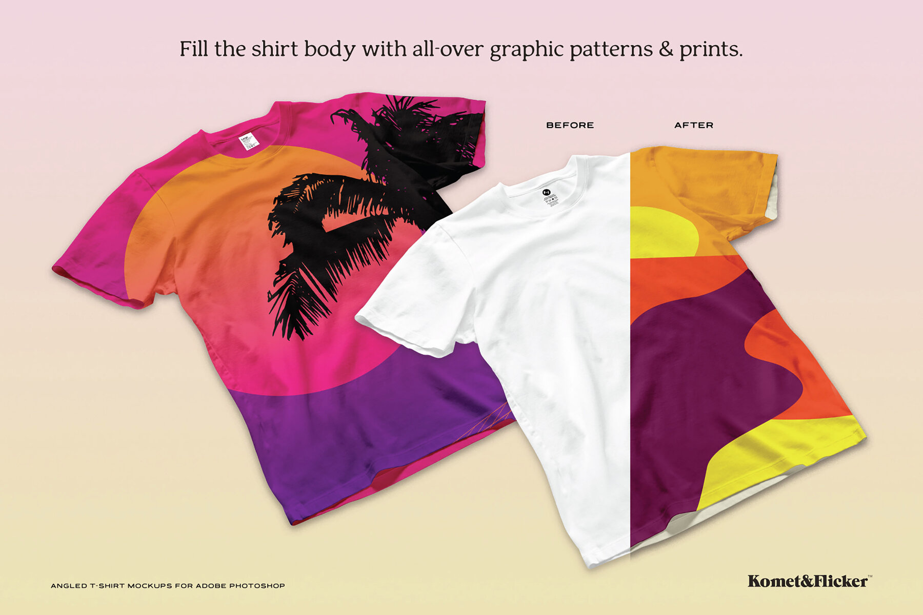 Angled T shirt Mockups for Photoshop 9