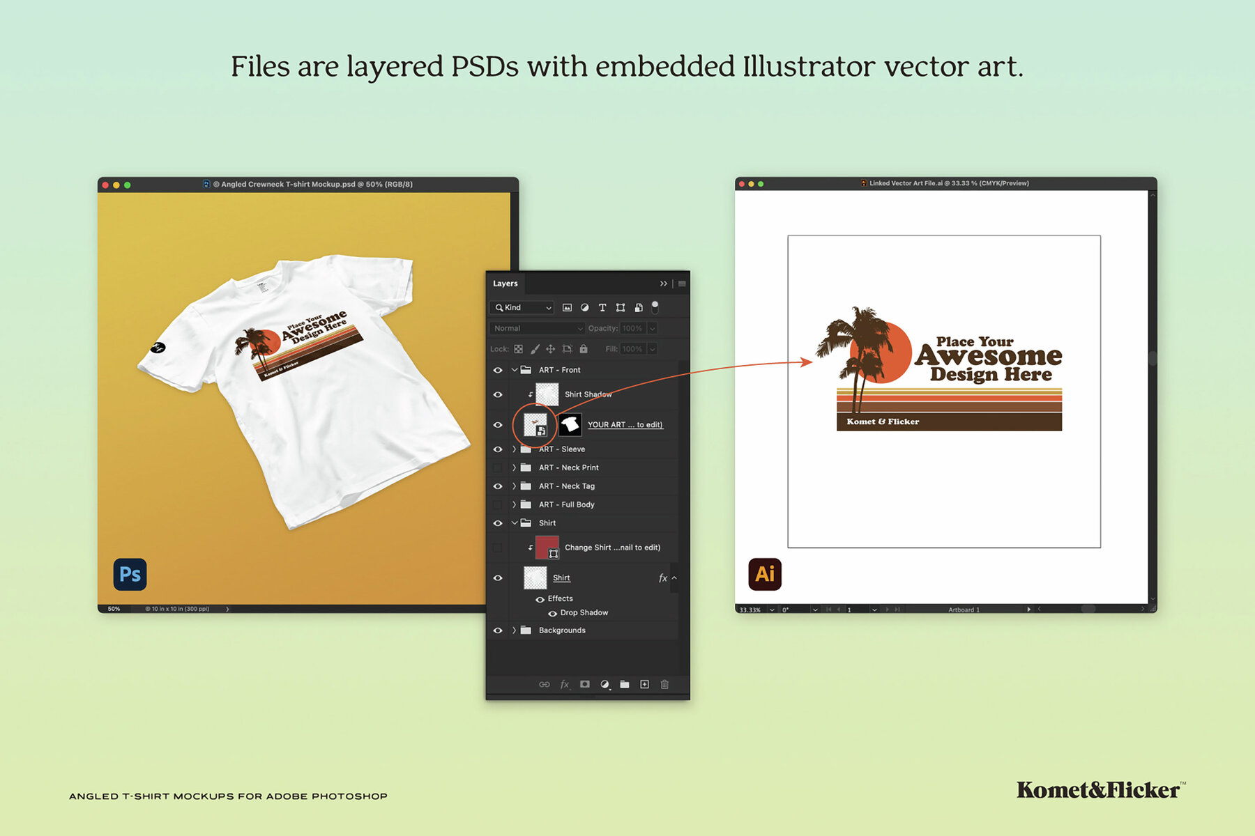 Angled T shirt Mockups for Photoshop 10