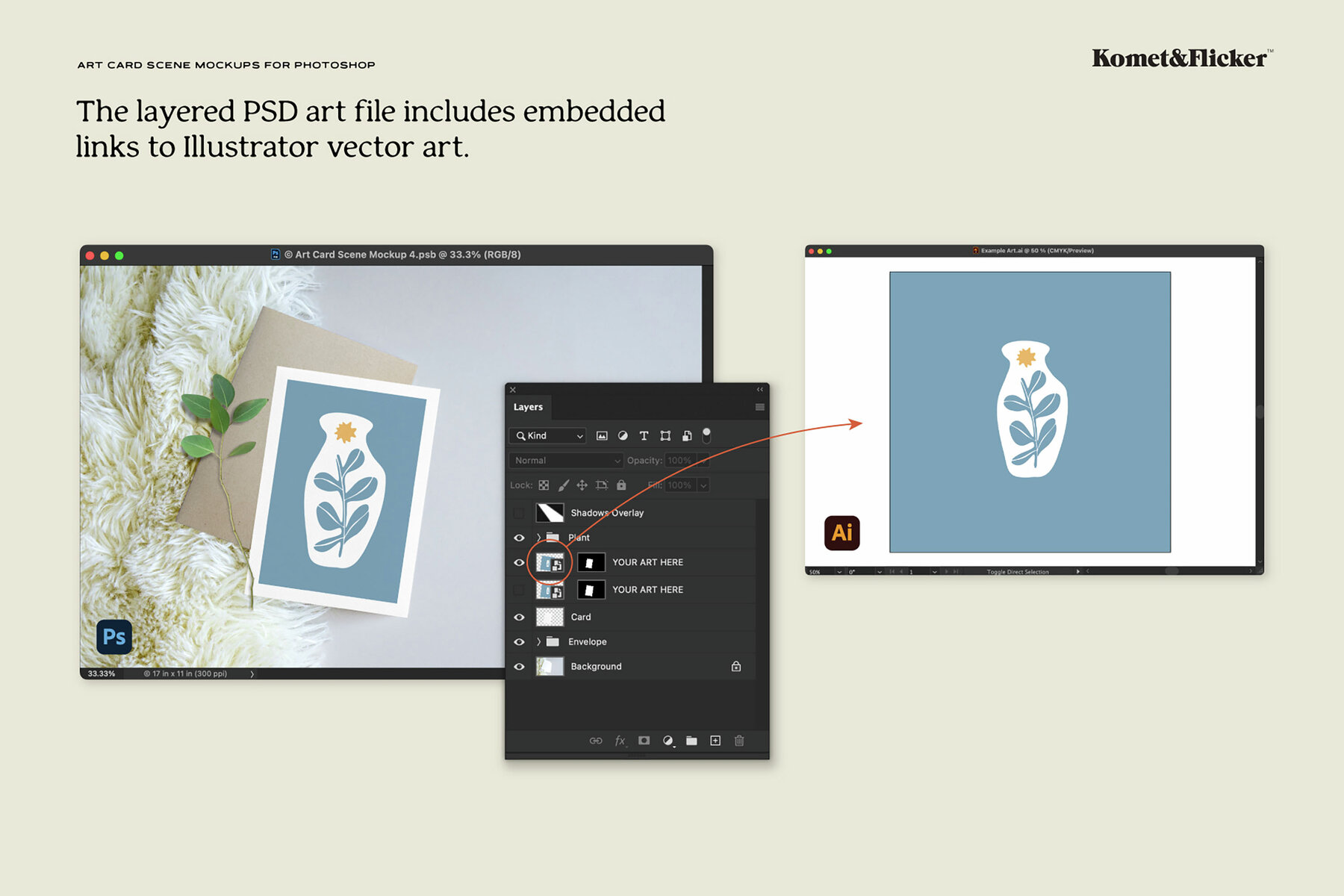 Art Card Scene Mockups for Photoshop 7