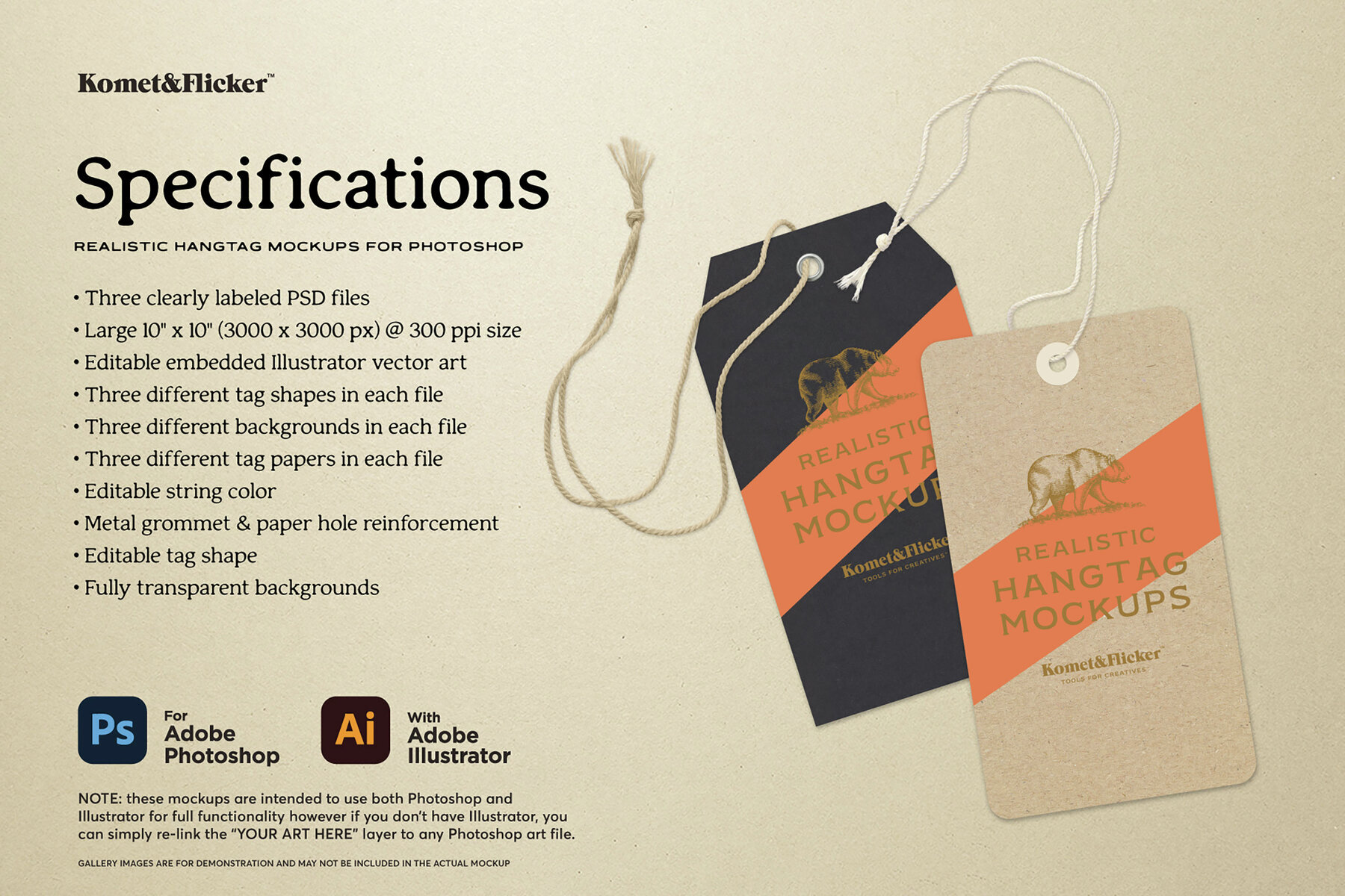 Hangtag Mockups for Photoshop 2