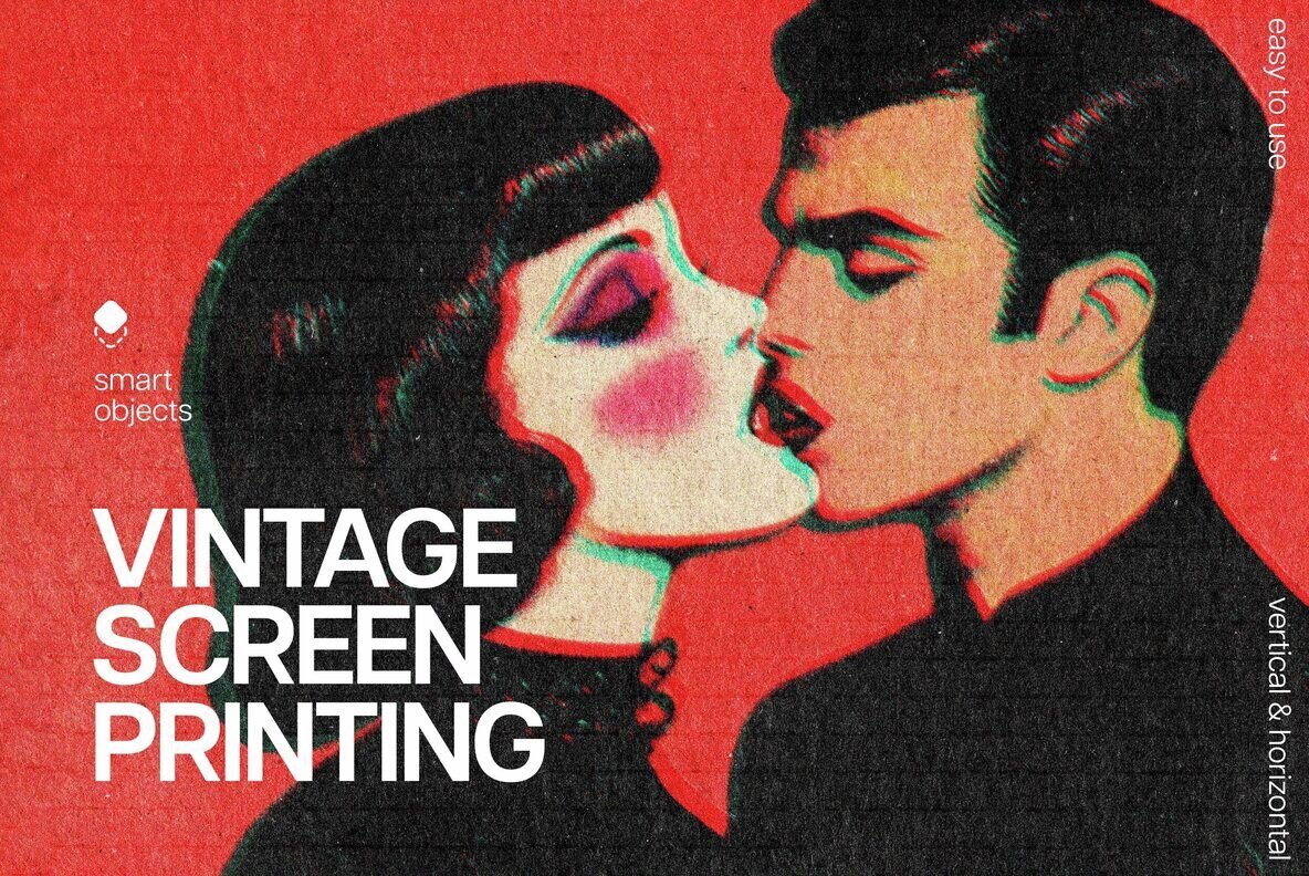 Vintage Screen Printing Design Effect 1