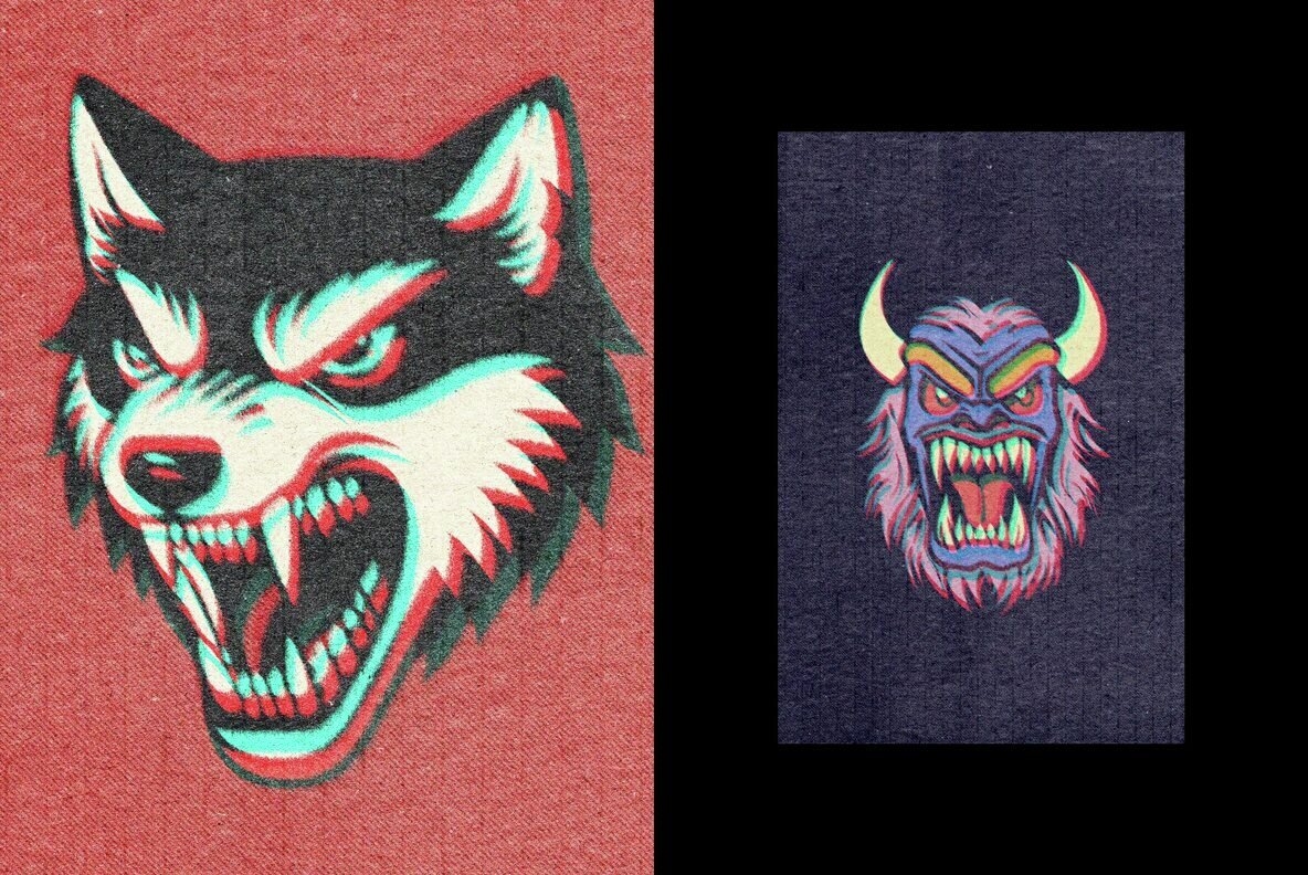 Vintage Screen Printing Design Effect 2