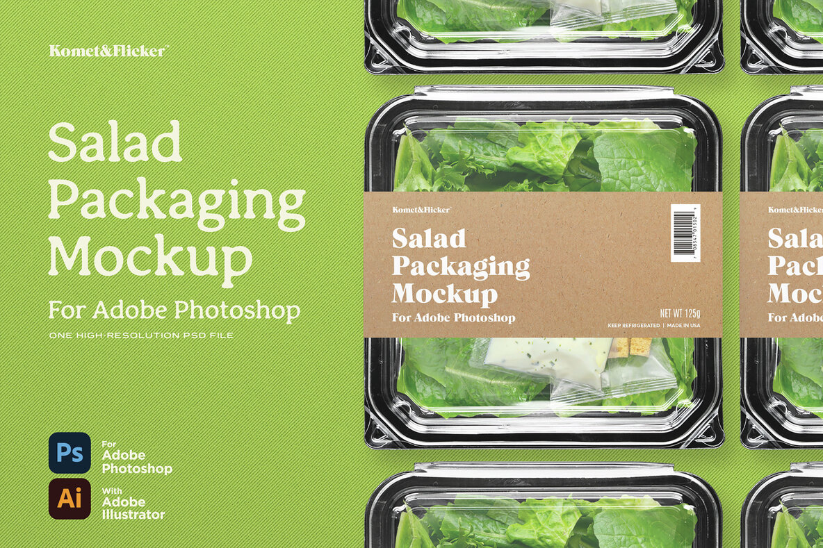 Salad Packaging Mockup for Photoshop Mockups - YouWorkForThem