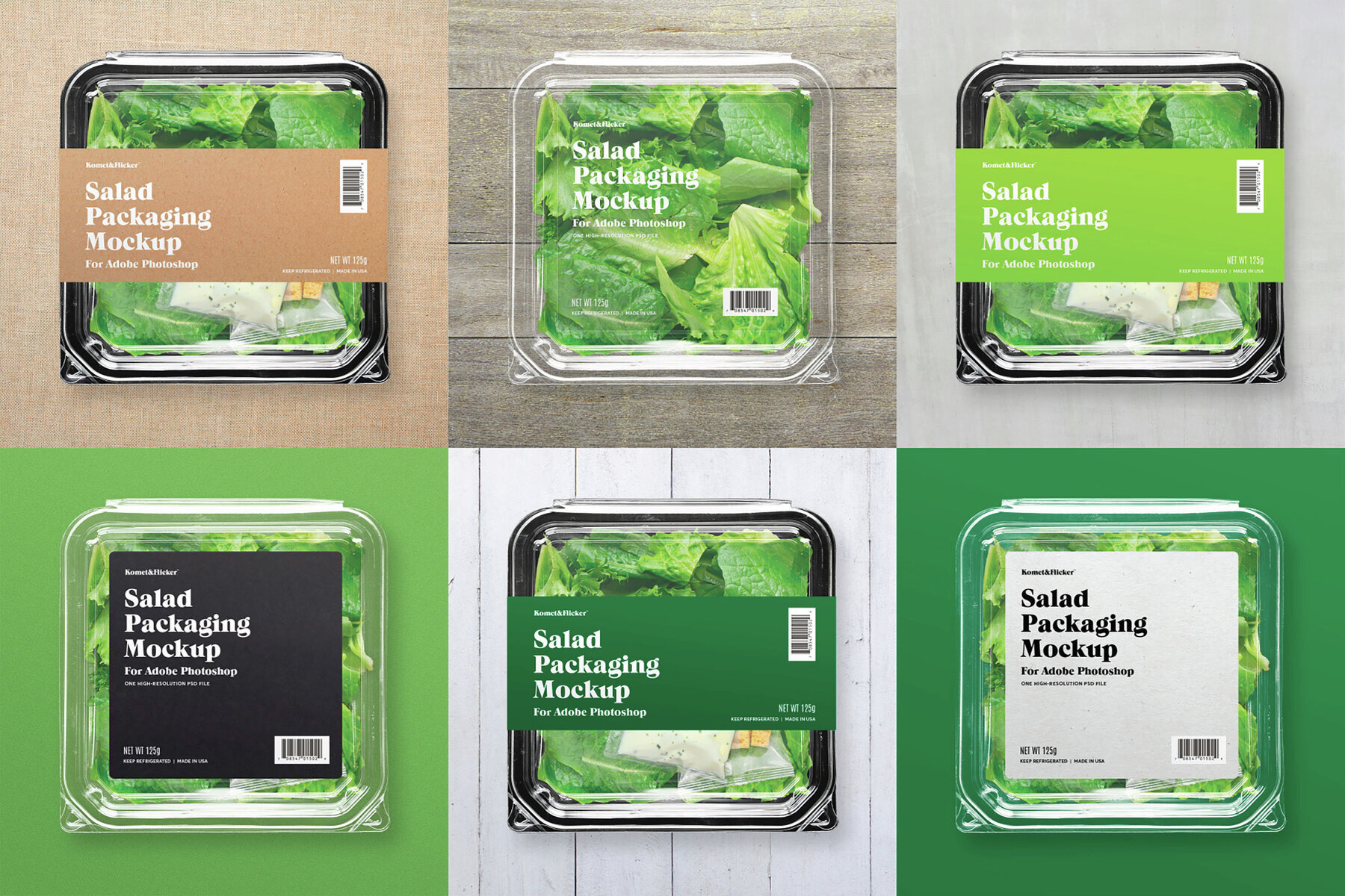 Salad Packaging Mockup for Photoshop 3