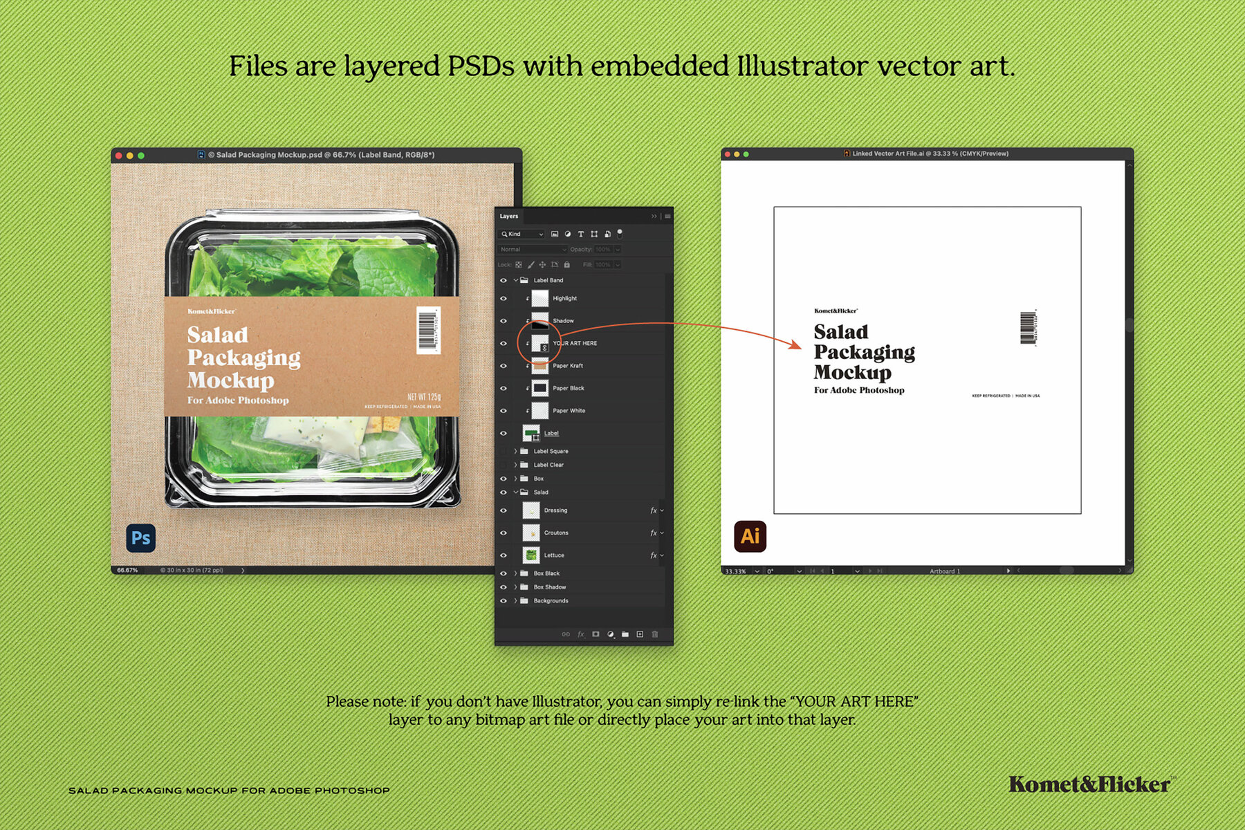 Salad Packaging Mockup for Photoshop 4