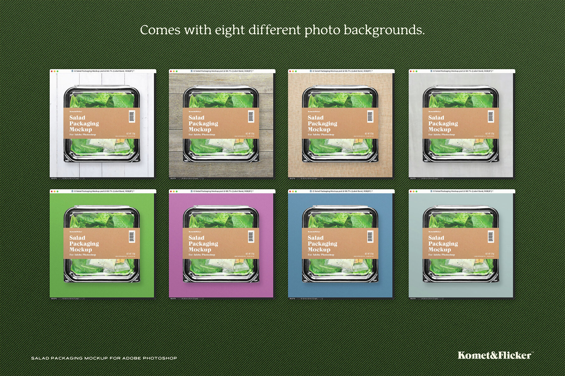 Salad Packaging Mockup for Photoshop 6