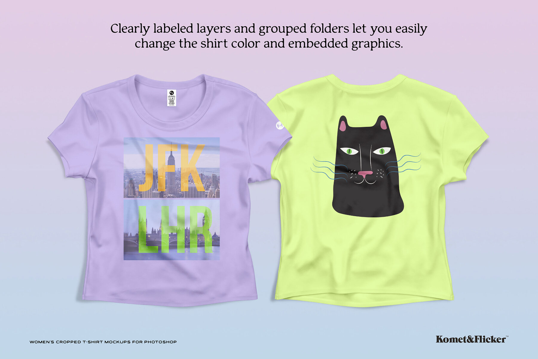 Womens Cropped T shirt Mockups for Photoshop 4