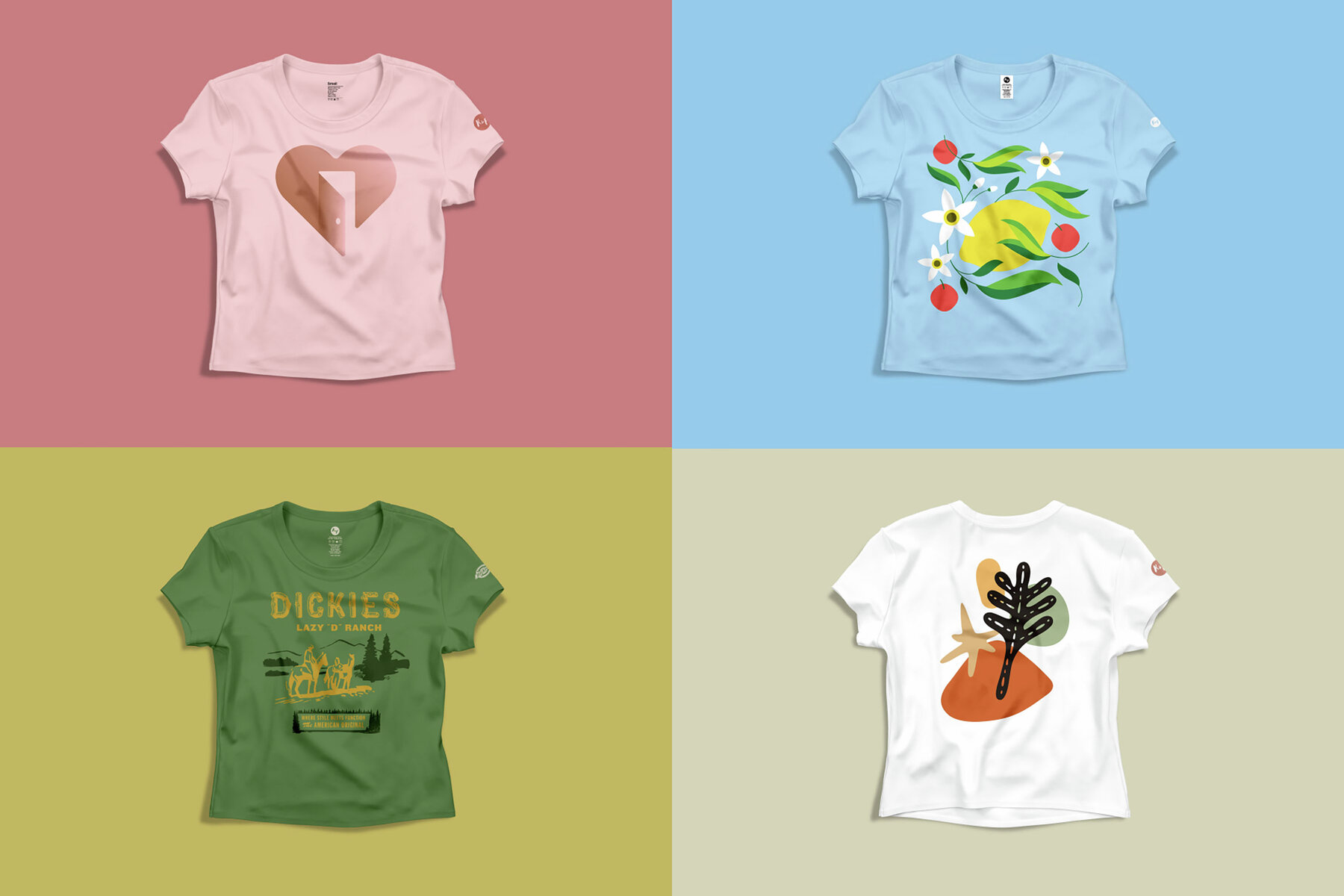 Womens Cropped T shirt Mockups for Photoshop 5