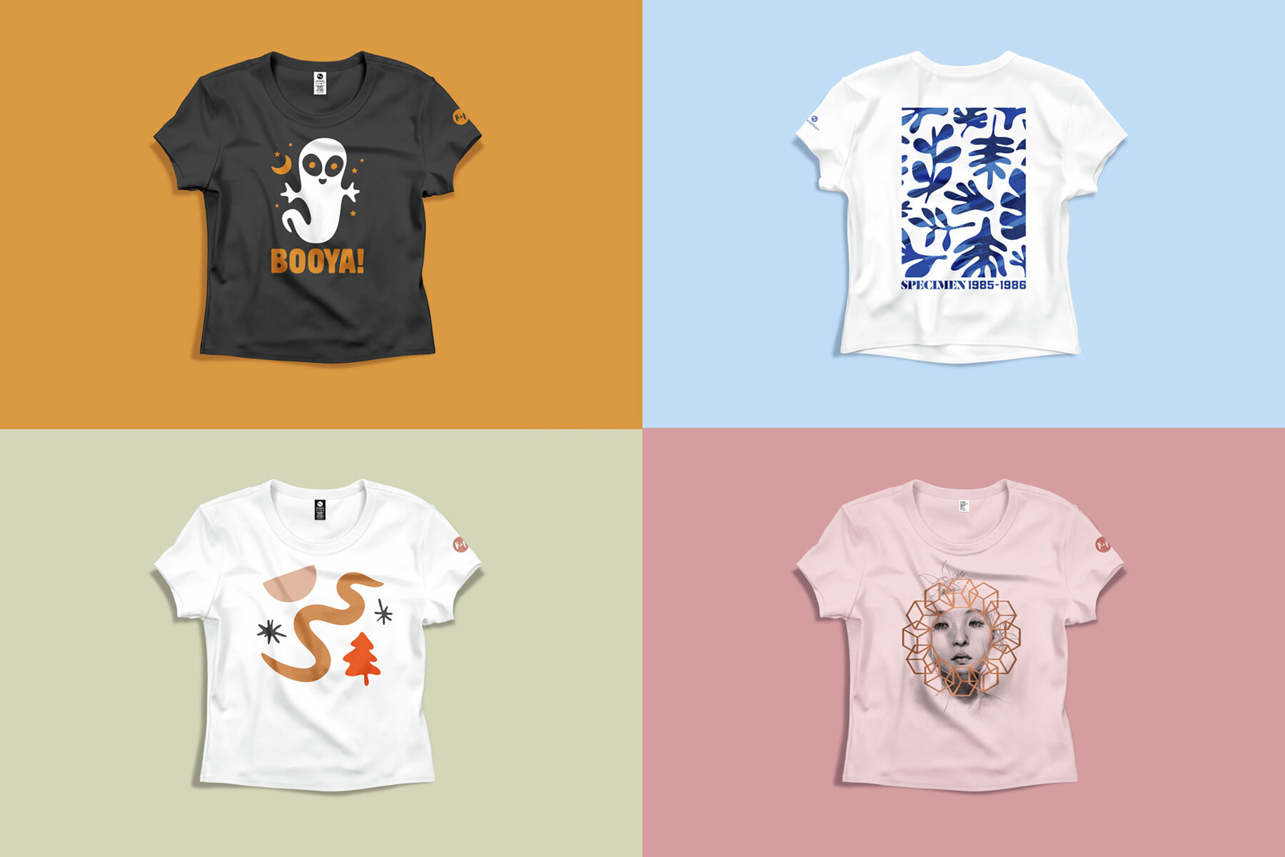 Womens Cropped T shirt Mockups for Photoshop 7