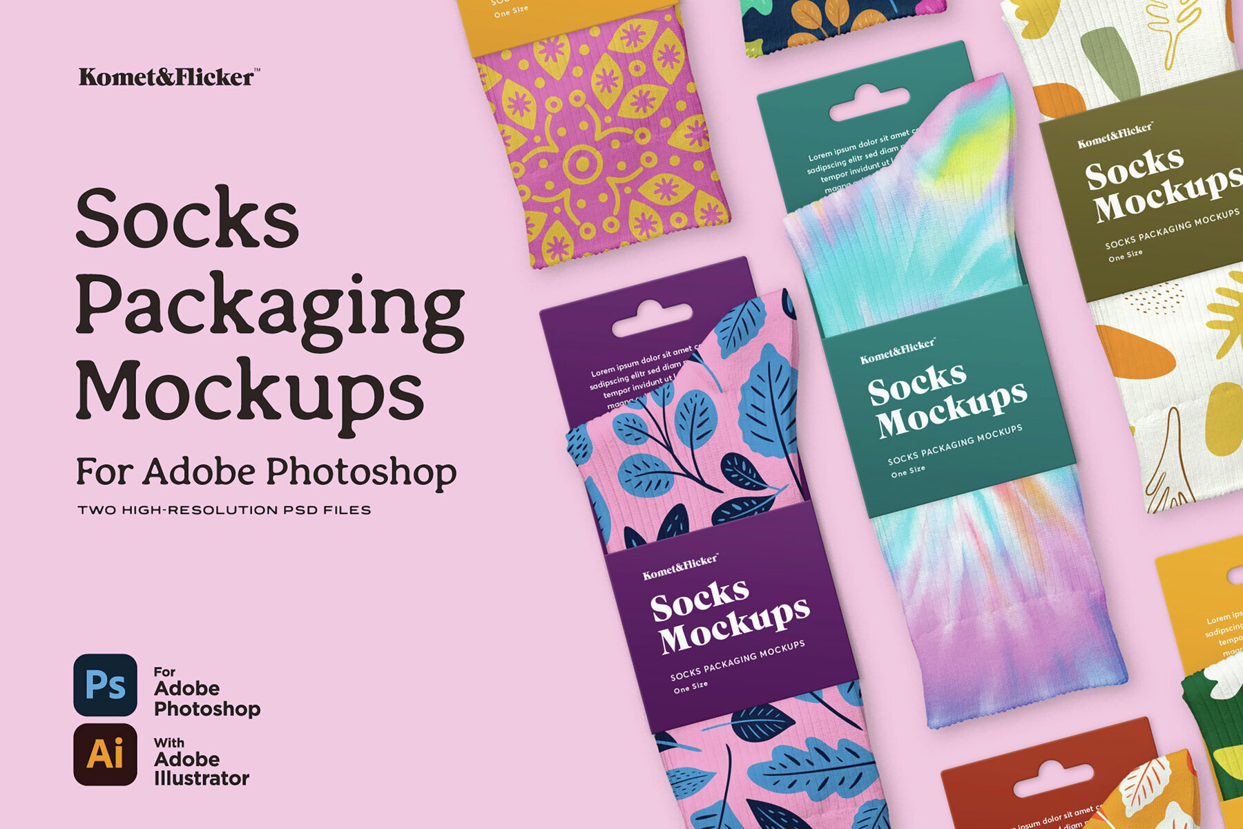 Socks Packaging Mockups for Photoshop 1