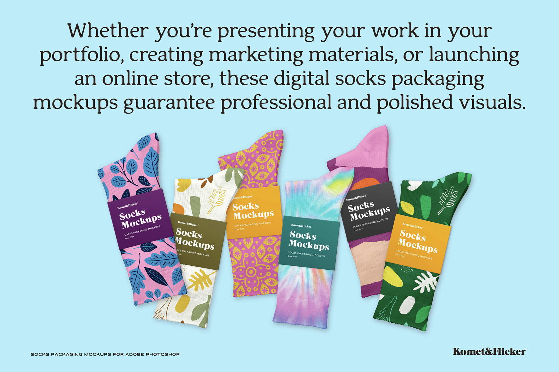 Socks Packaging Mockups for Photoshop 2