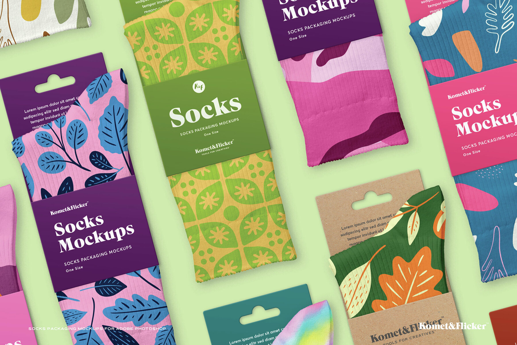 Socks Packaging Mockups for Photoshop 3