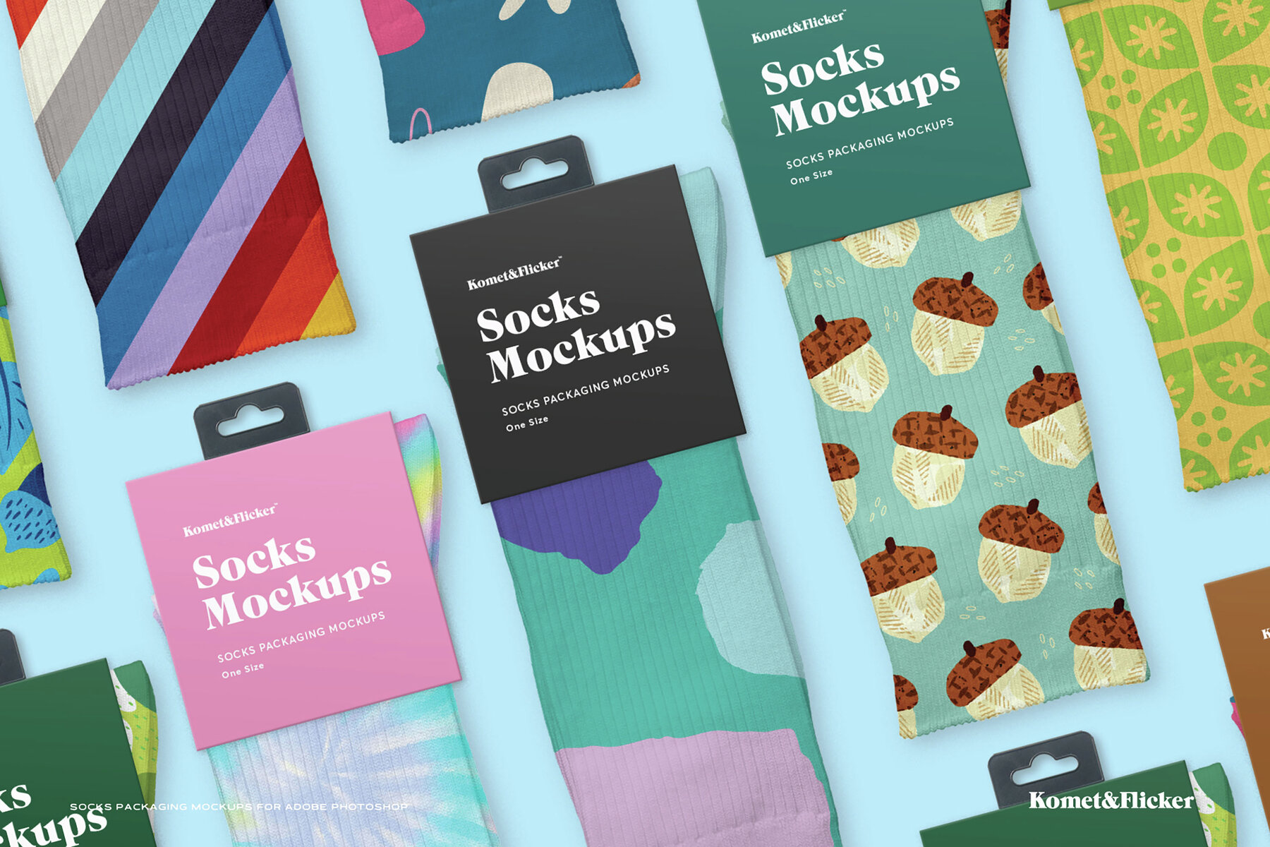 Socks Packaging Mockups for Photoshop 5