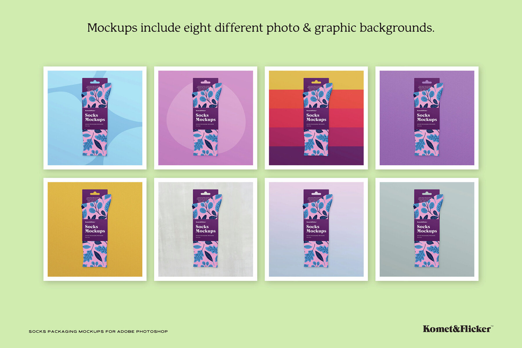Socks Packaging Mockups for Photoshop 6