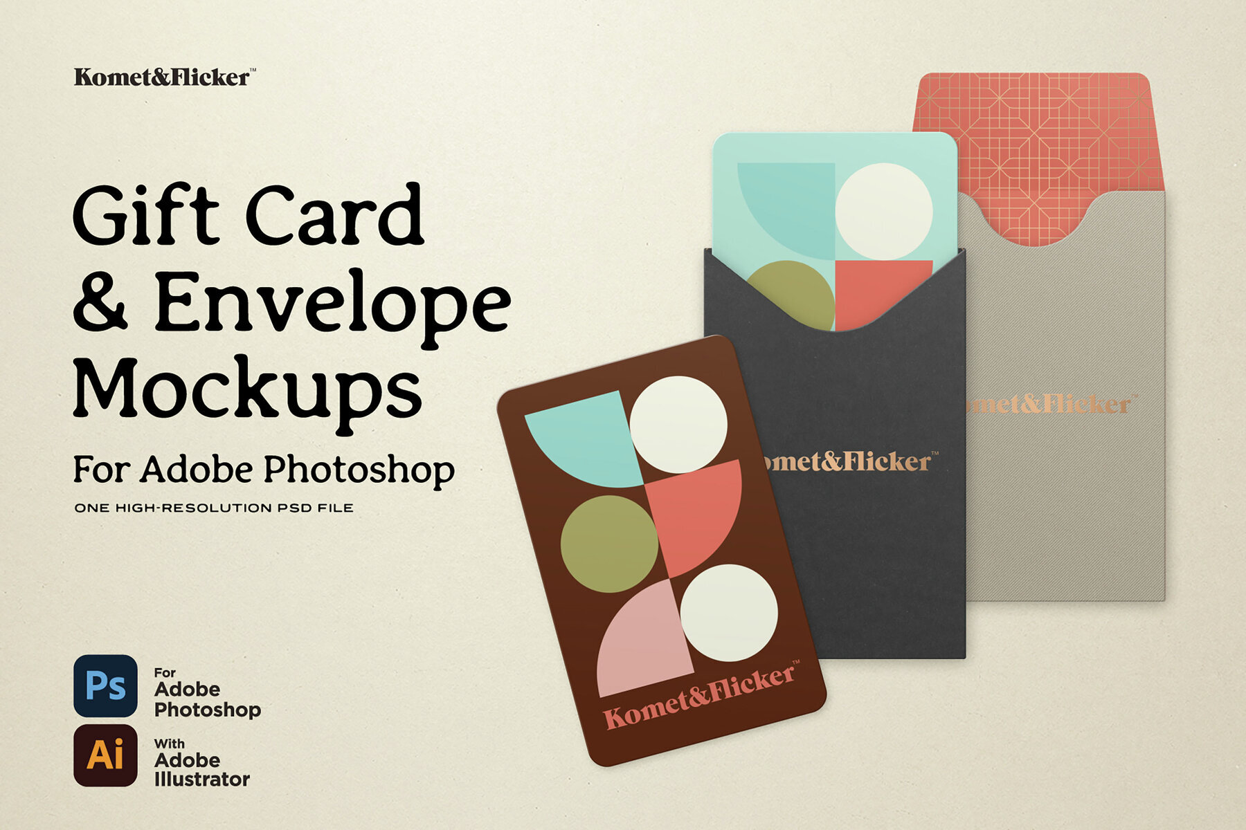 Gift Card   Envelope Mockups for Photoshop 1