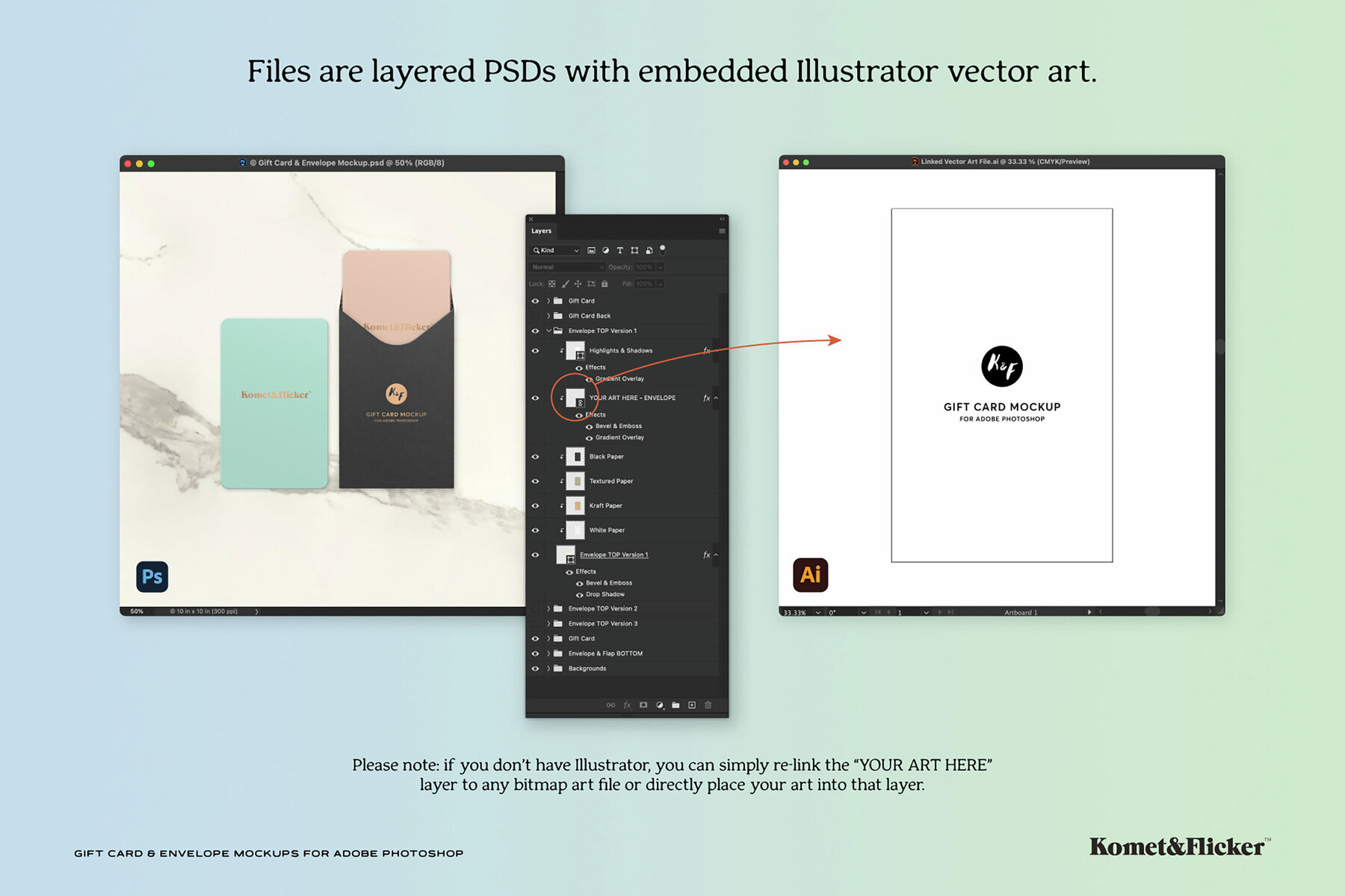 Gift Card   Envelope Mockups for Photoshop 2