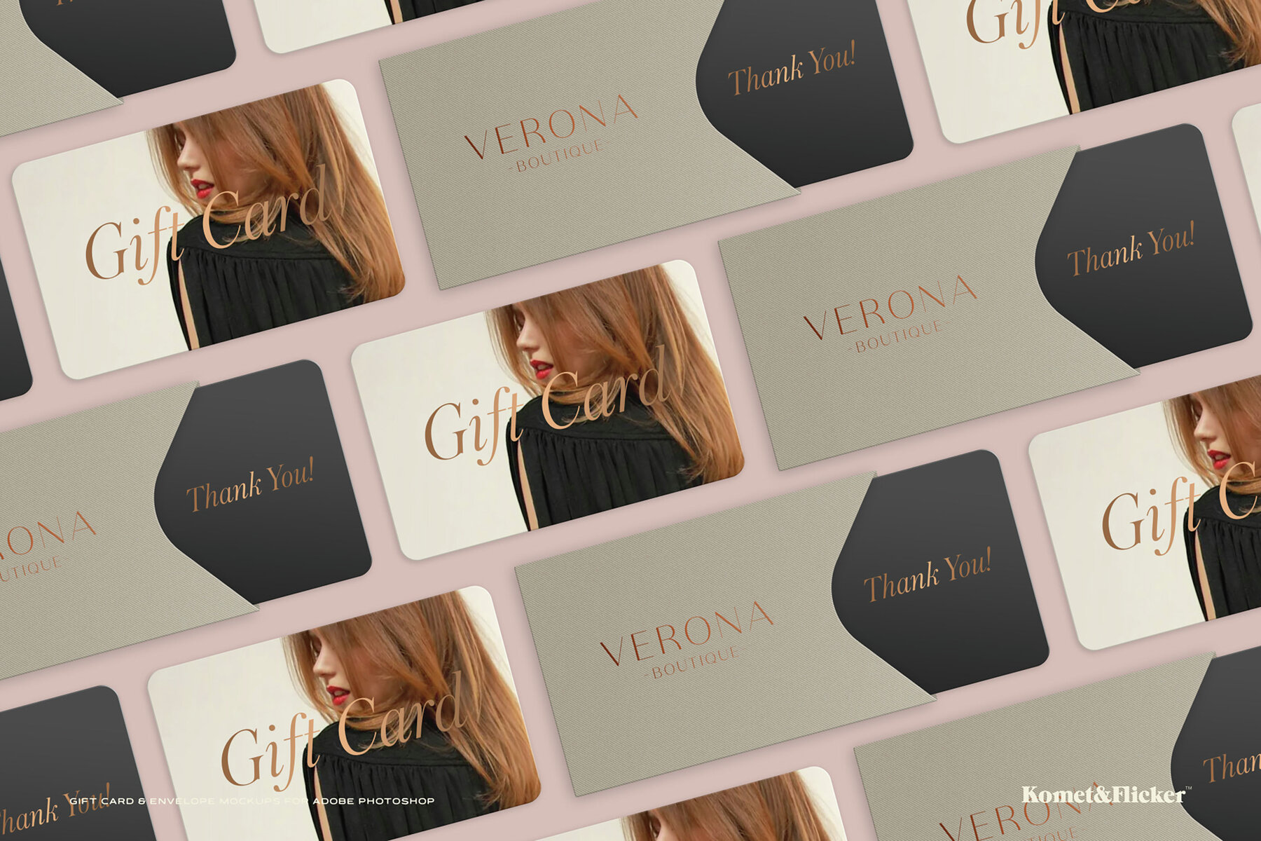 Gift Card   Envelope Mockups for Photoshop 6