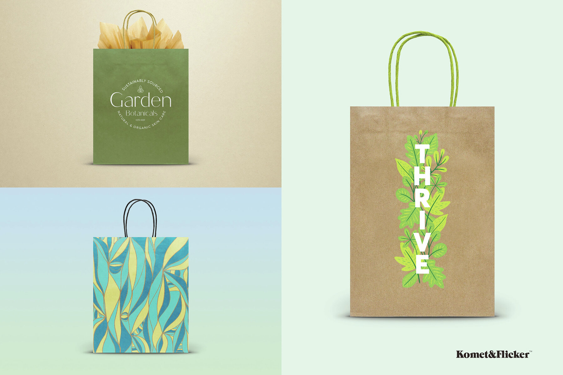 Kraft Shopping Bag Mockups for Photoshop 6