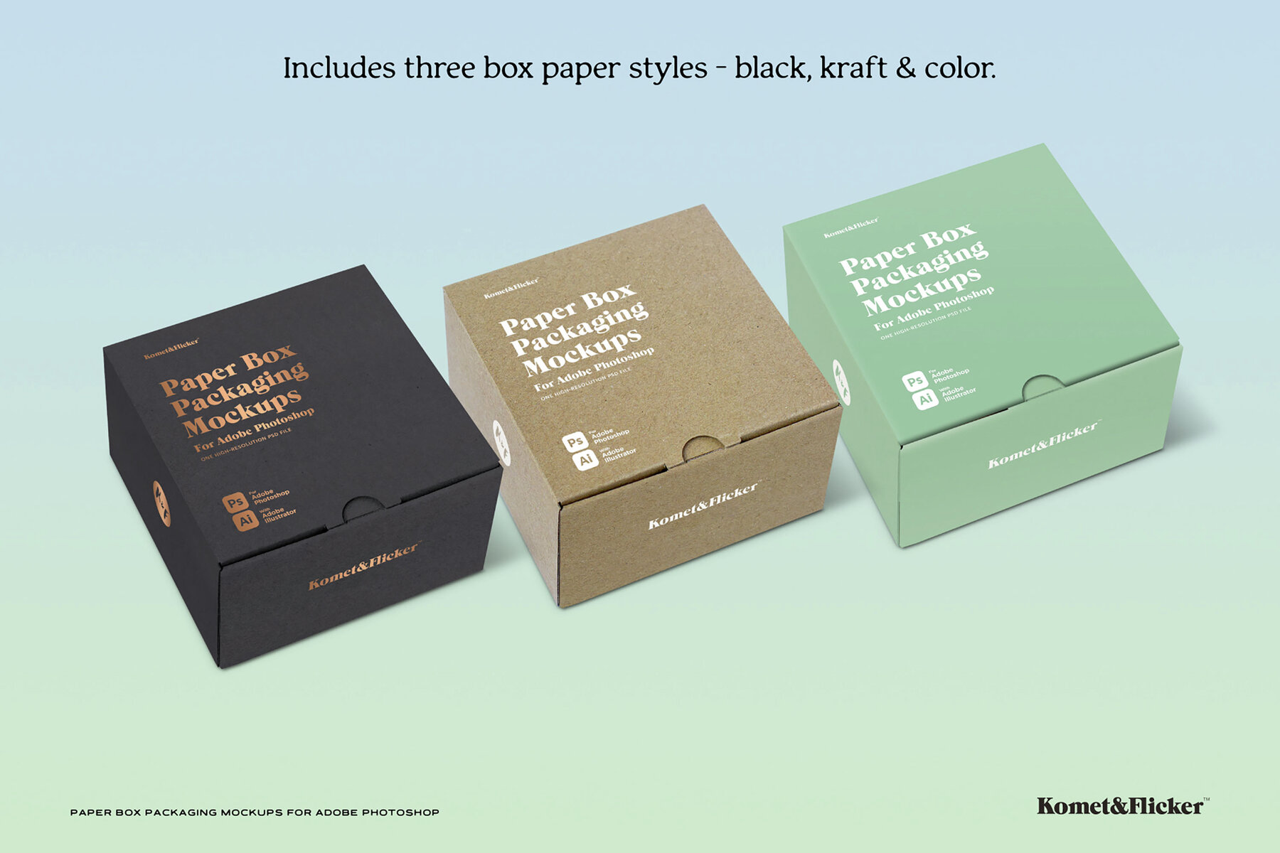 Paper Box Packaging Mockups for Photoshop 4