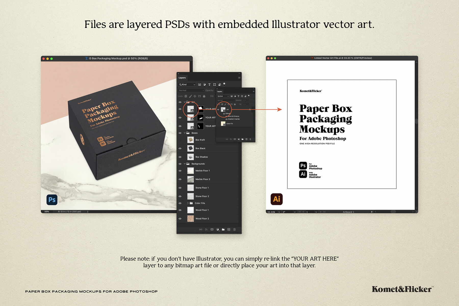 Paper Box Packaging Mockups for Photoshop 7