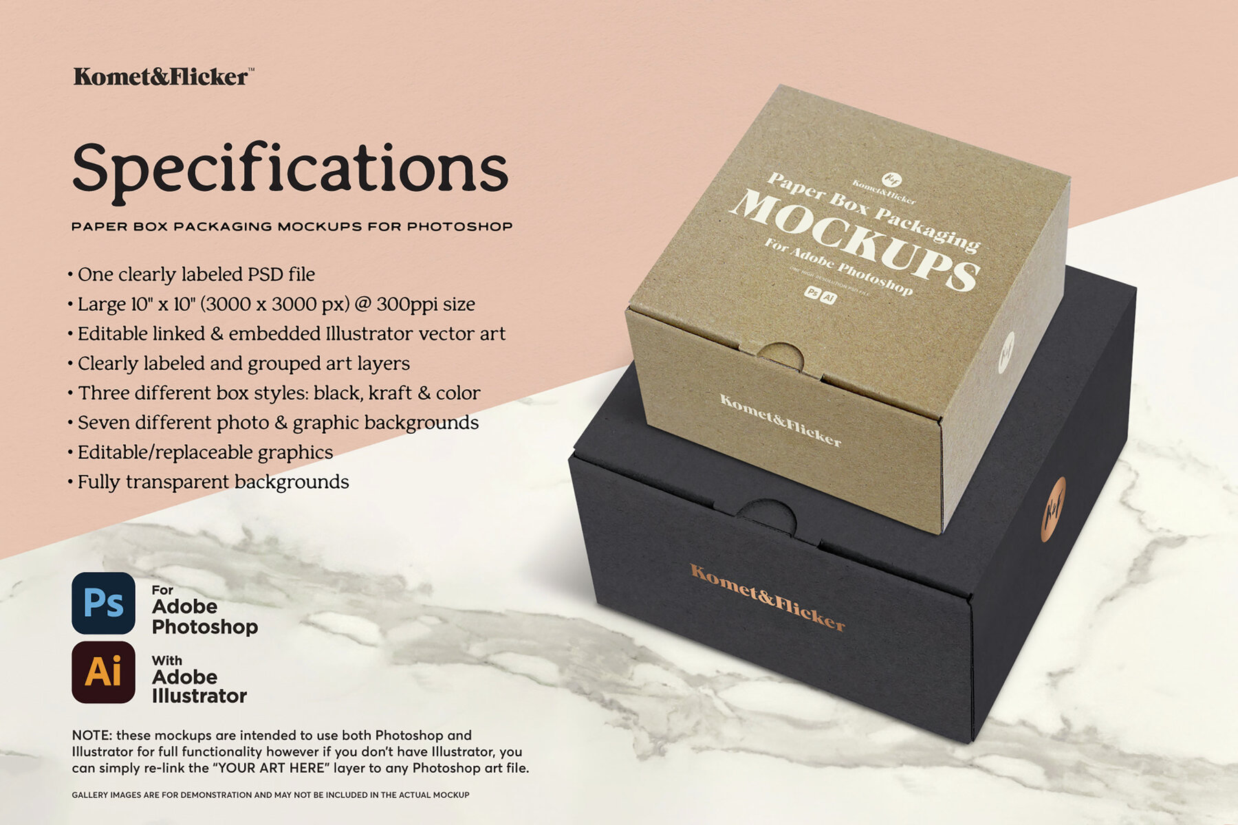 Paper Box Packaging Mockups for Photoshop 8