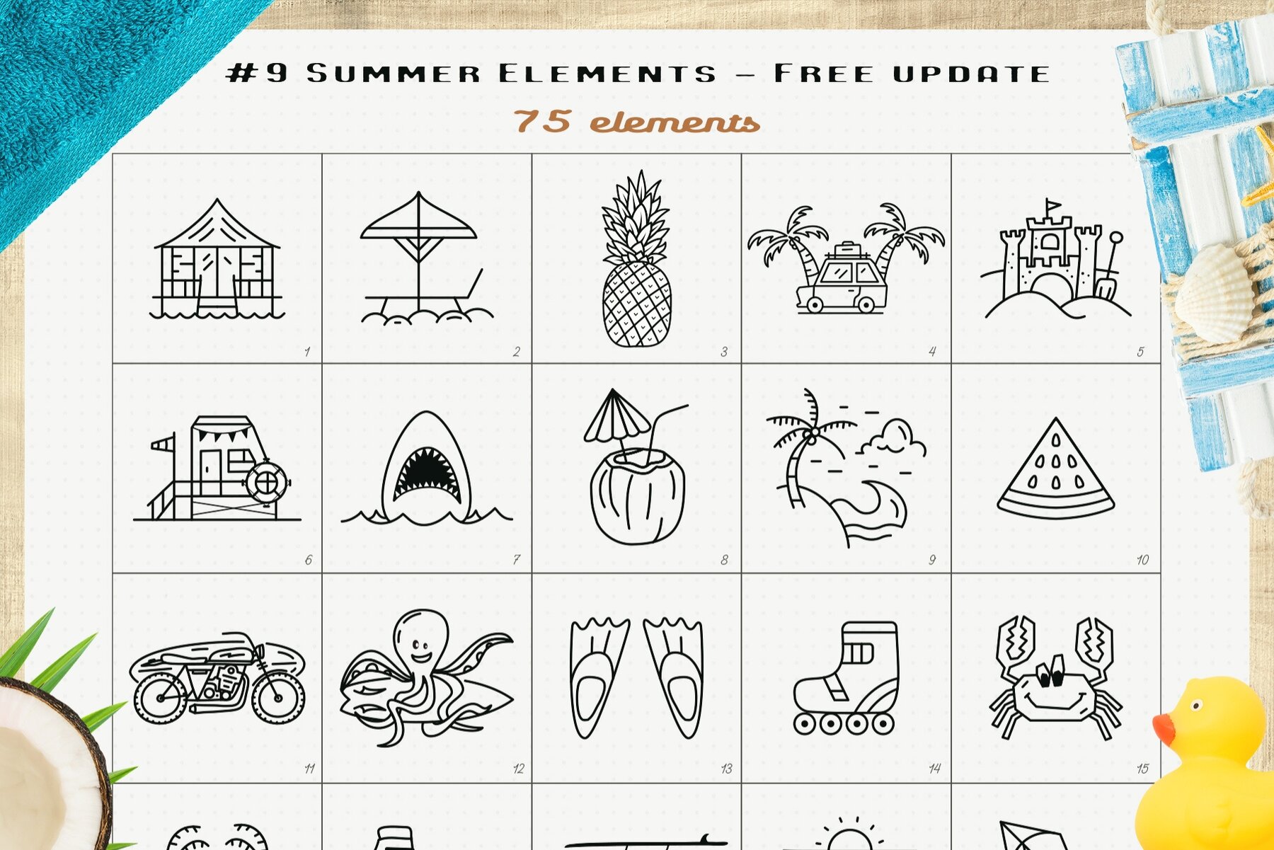 Simple Camp Scenes Logo Creation Kit 14