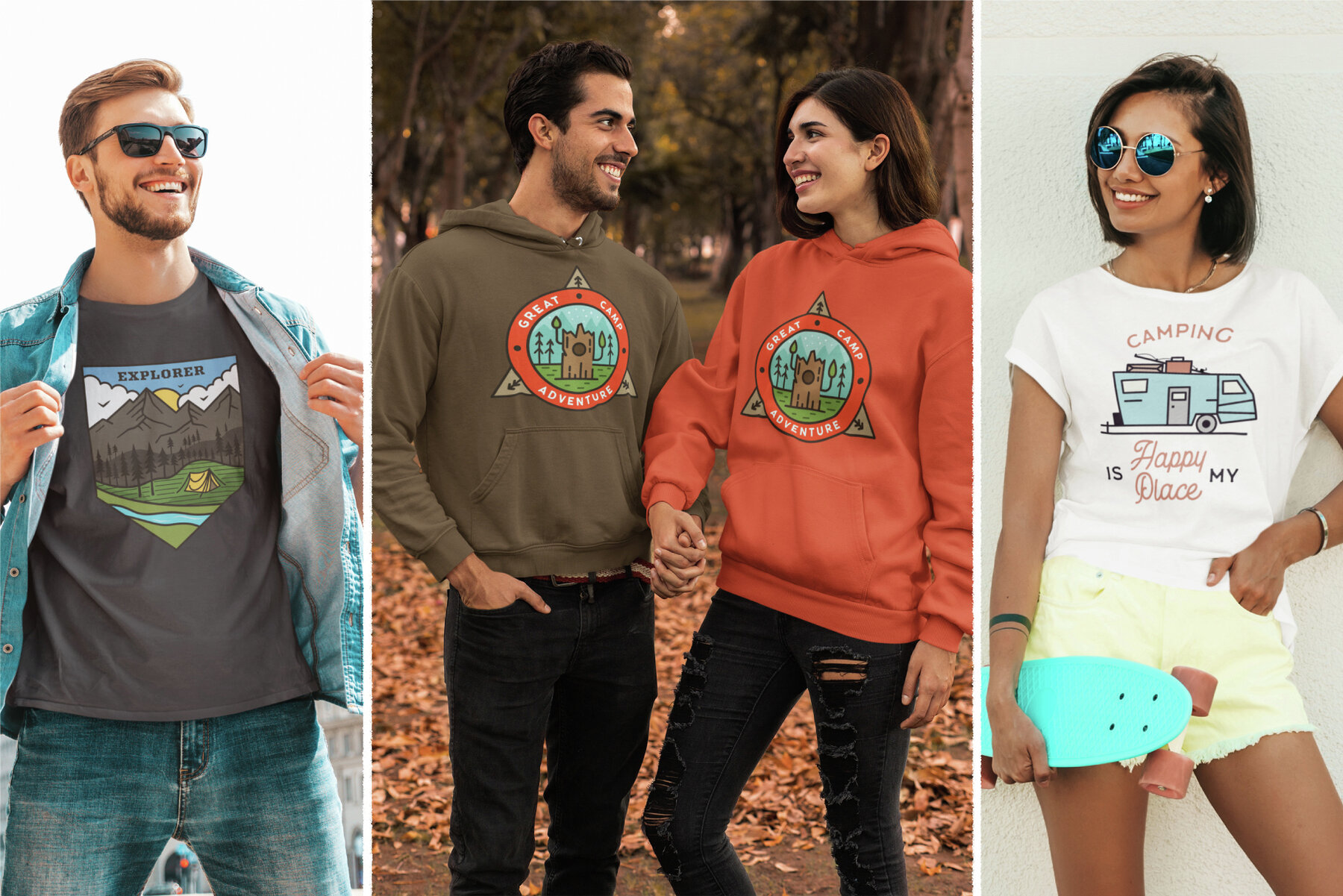 Simple Camp Scenes Logo Creation Kit 16