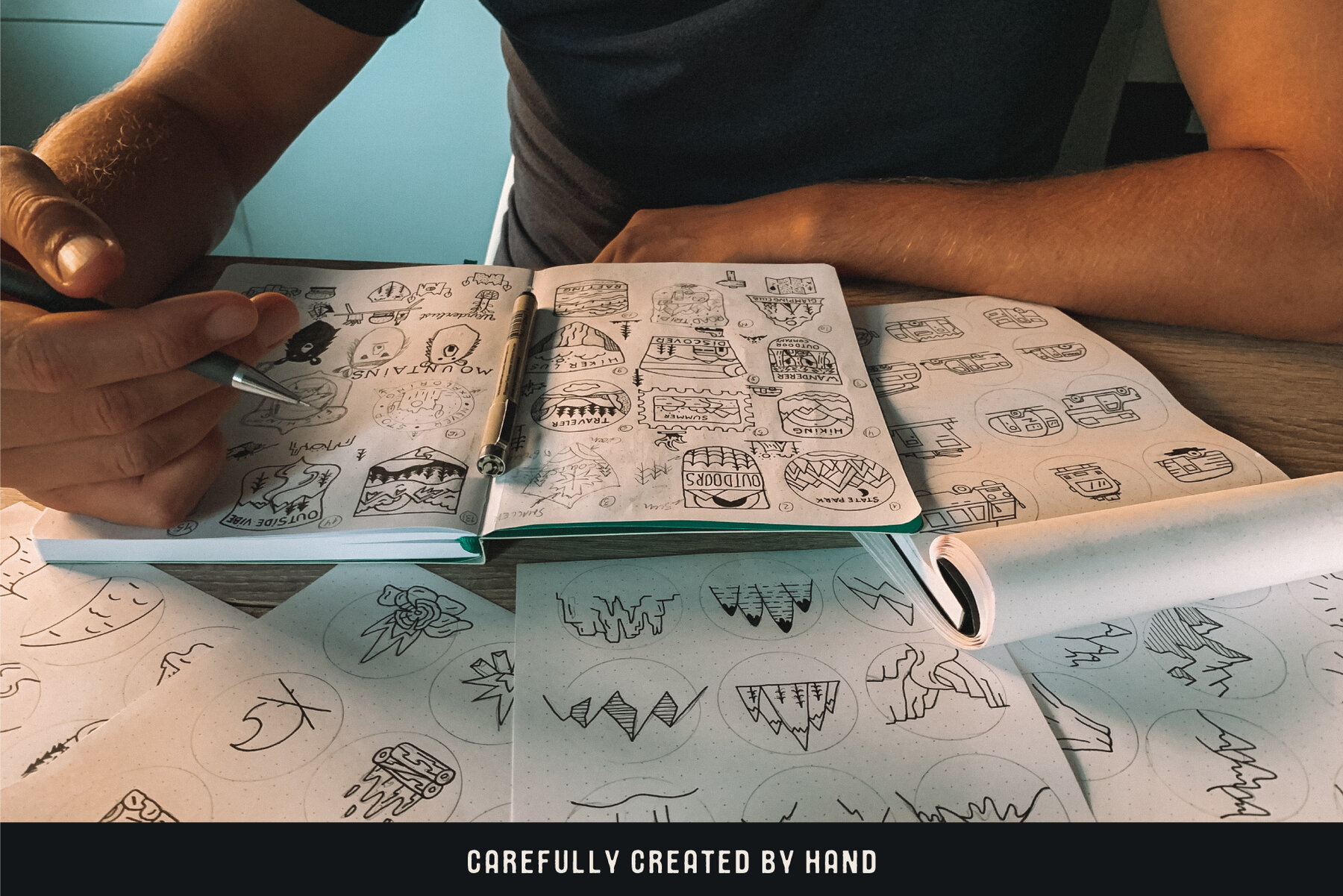 Simple Camp Scenes Logo Creation Kit 17