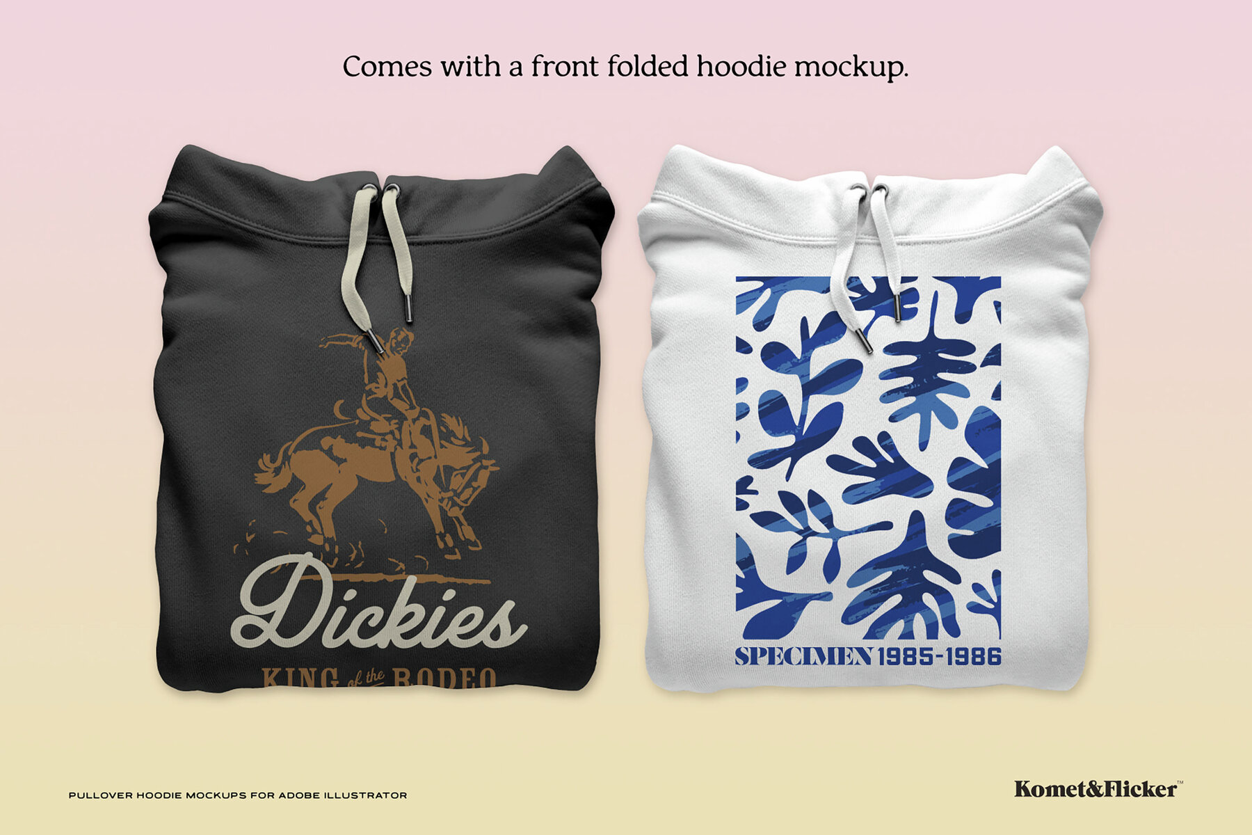 Pullover Hoodie Mockups for Illustrator 8