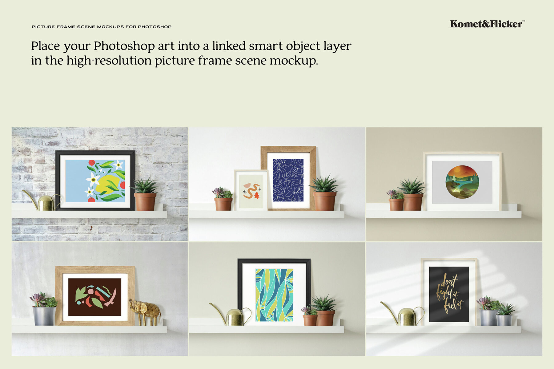 Picture Frame Scene Maker Mockup for Photoshop 4