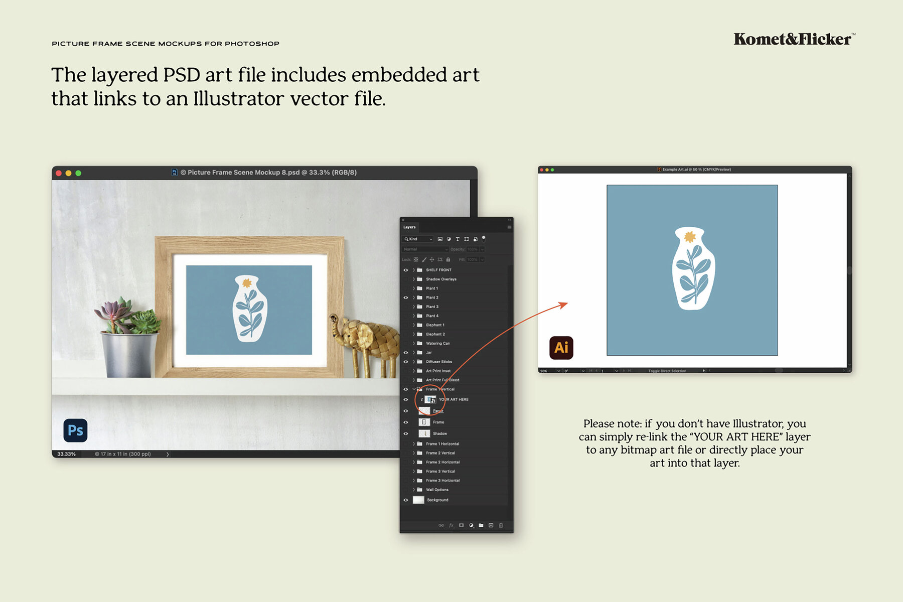 Picture Frame Scene Maker Mockup for Photoshop 7