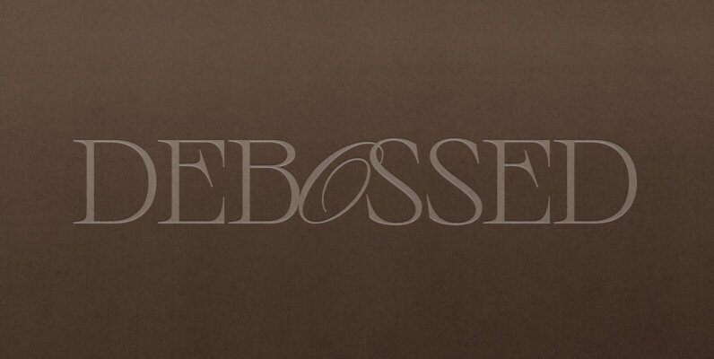 Debossed Paper Text Effect Mockup