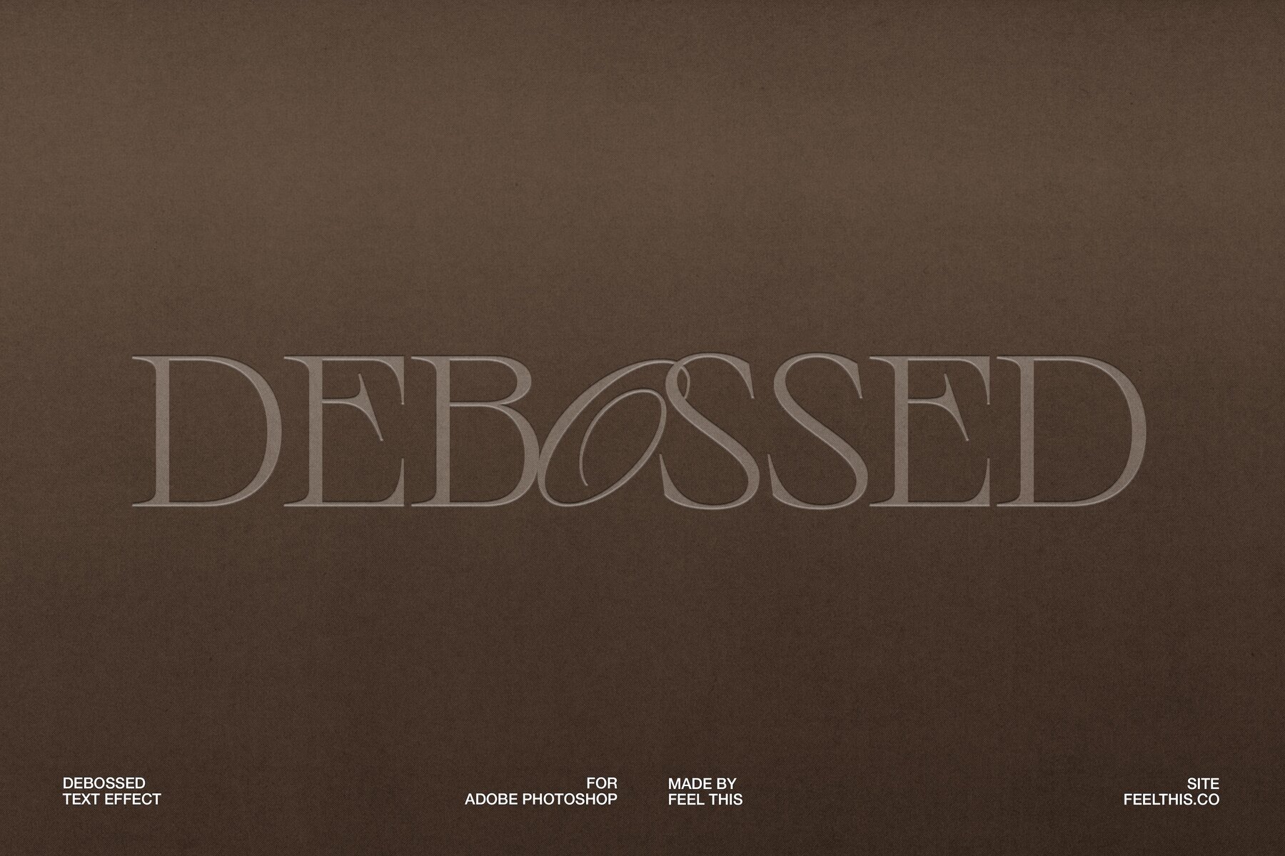 Debossed Paper Text Effect Mockup 1