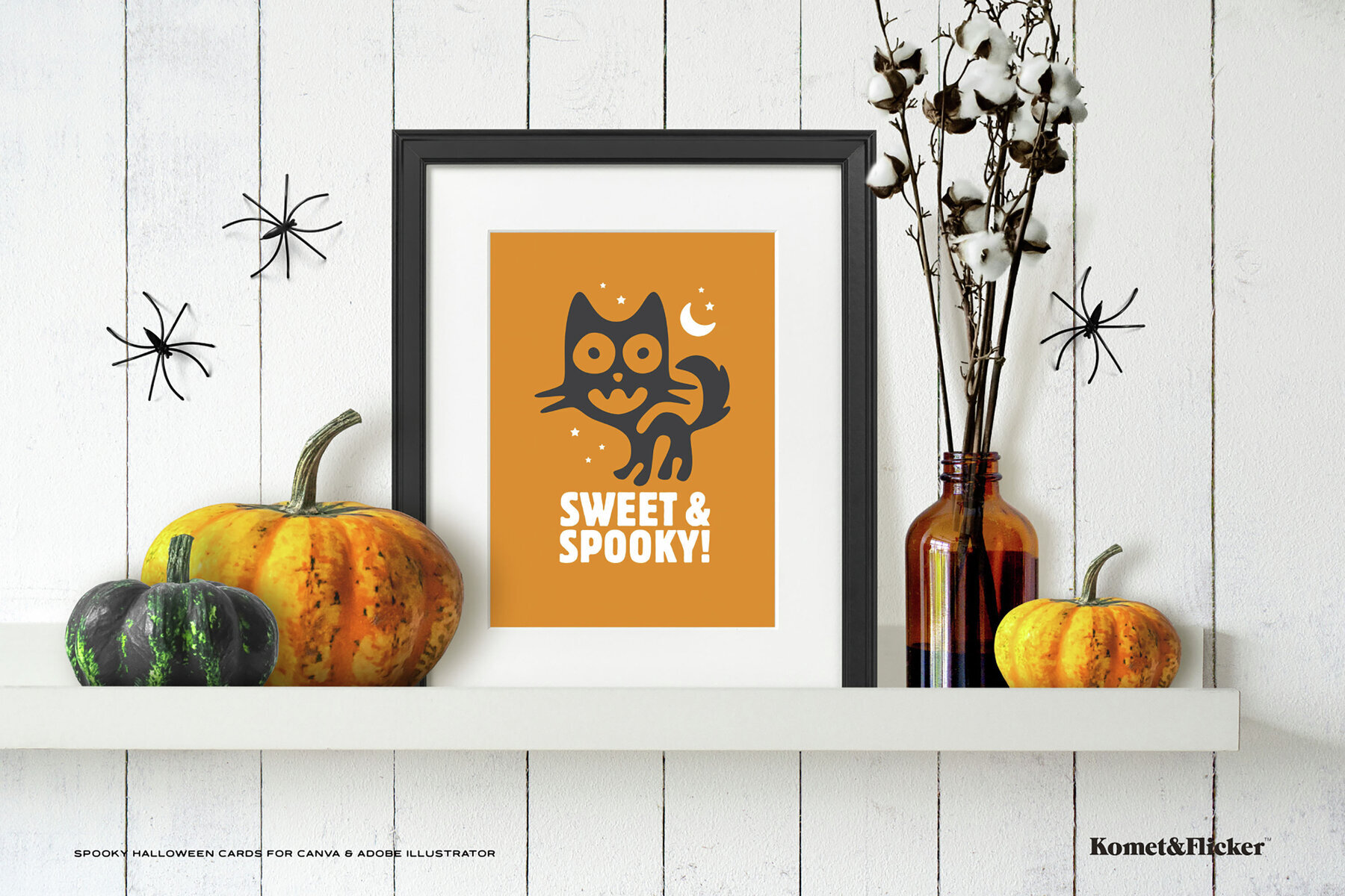Spooky Halloween Cards for Canva and Illustrator 3