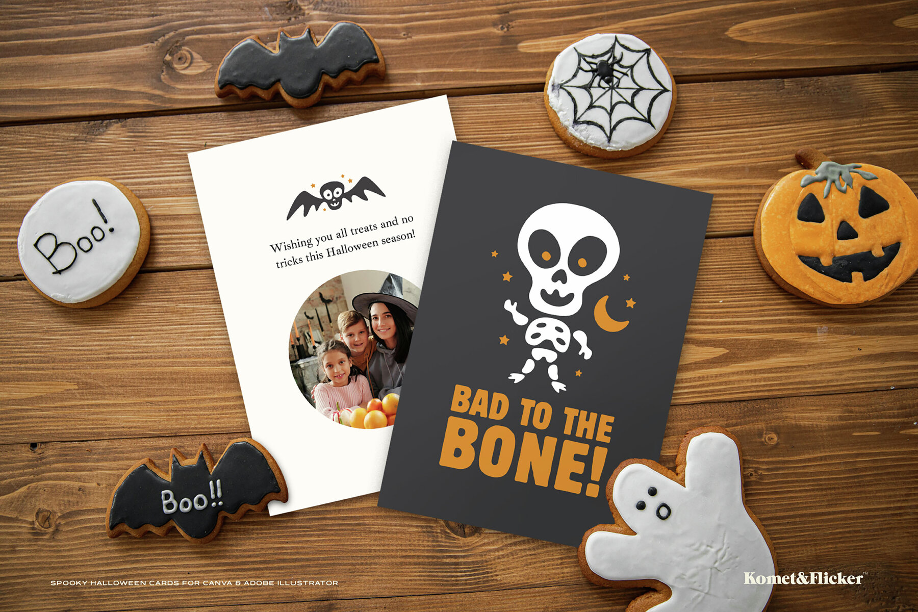 Spooky Halloween Cards for Canva and Illustrator 4