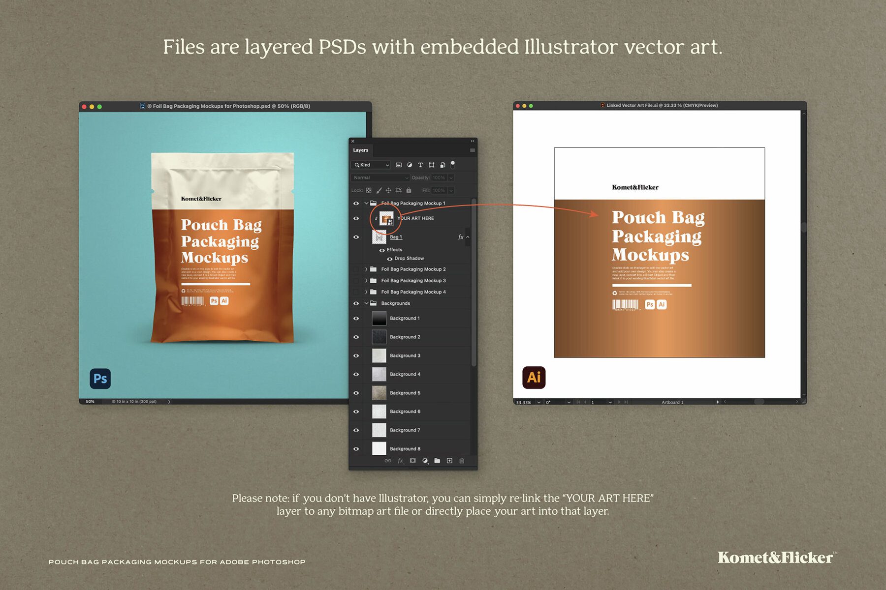 Pouch Bag Packaging Mockups for Photoshop 2