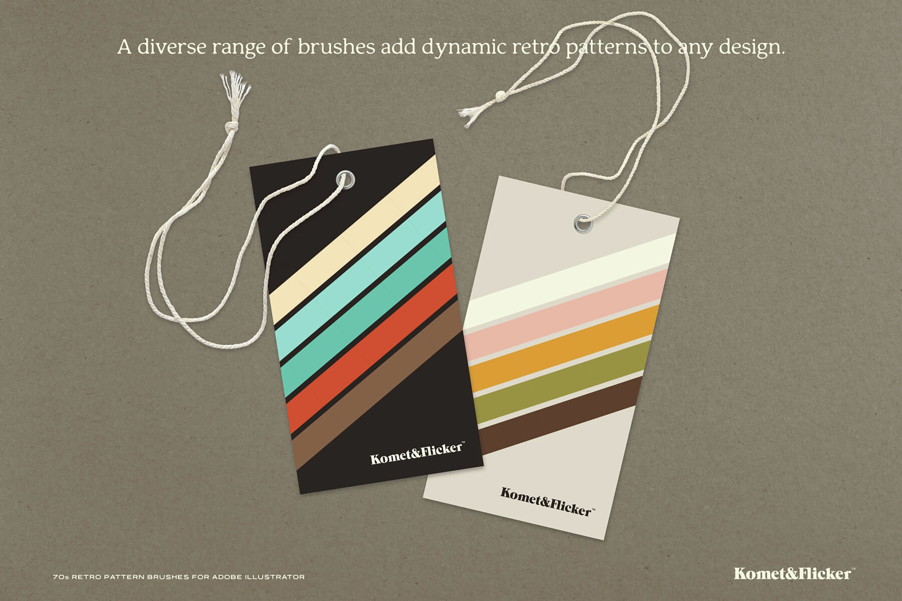 70s Retro Pattern Brushes for Adobe Illustrator 3