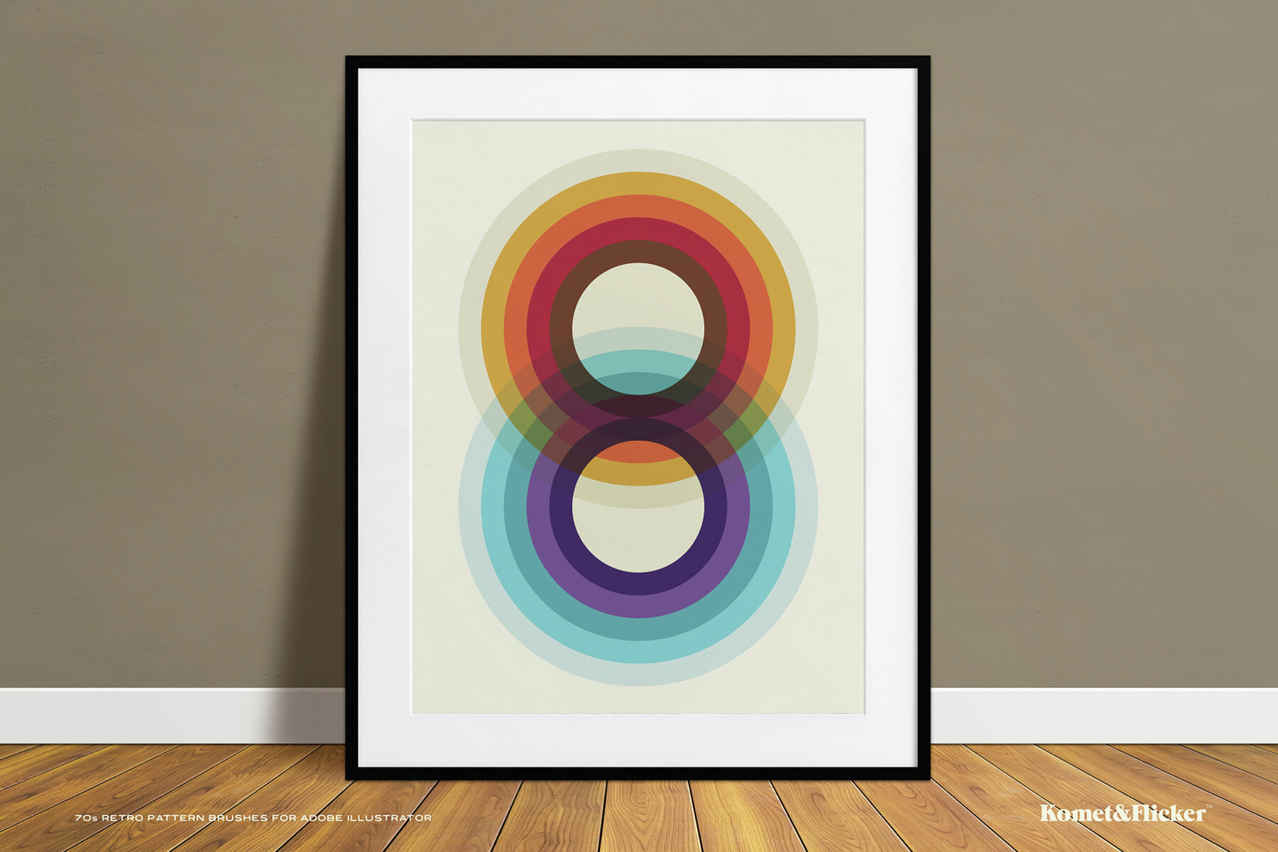 70s Retro Pattern Brushes for Adobe Illustrator 6