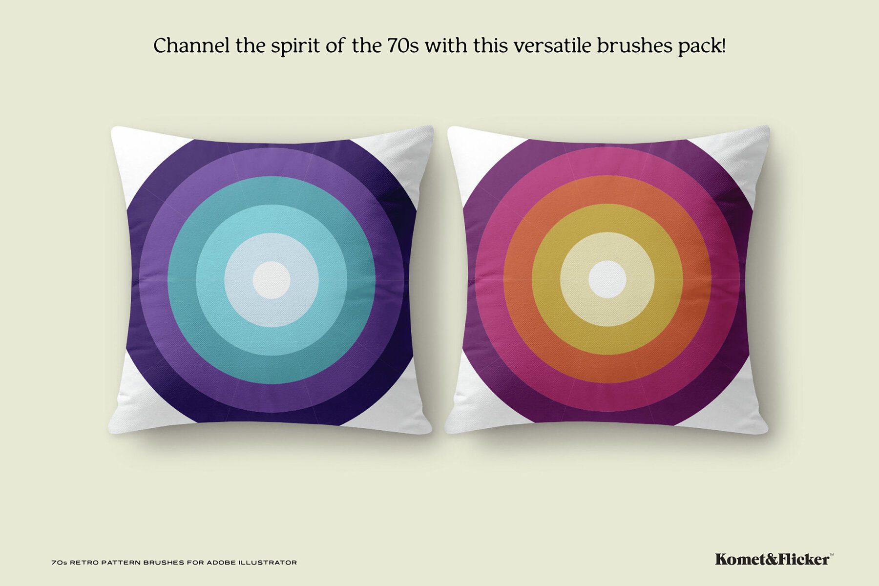 70s Retro Pattern Brushes for Adobe Illustrator 8