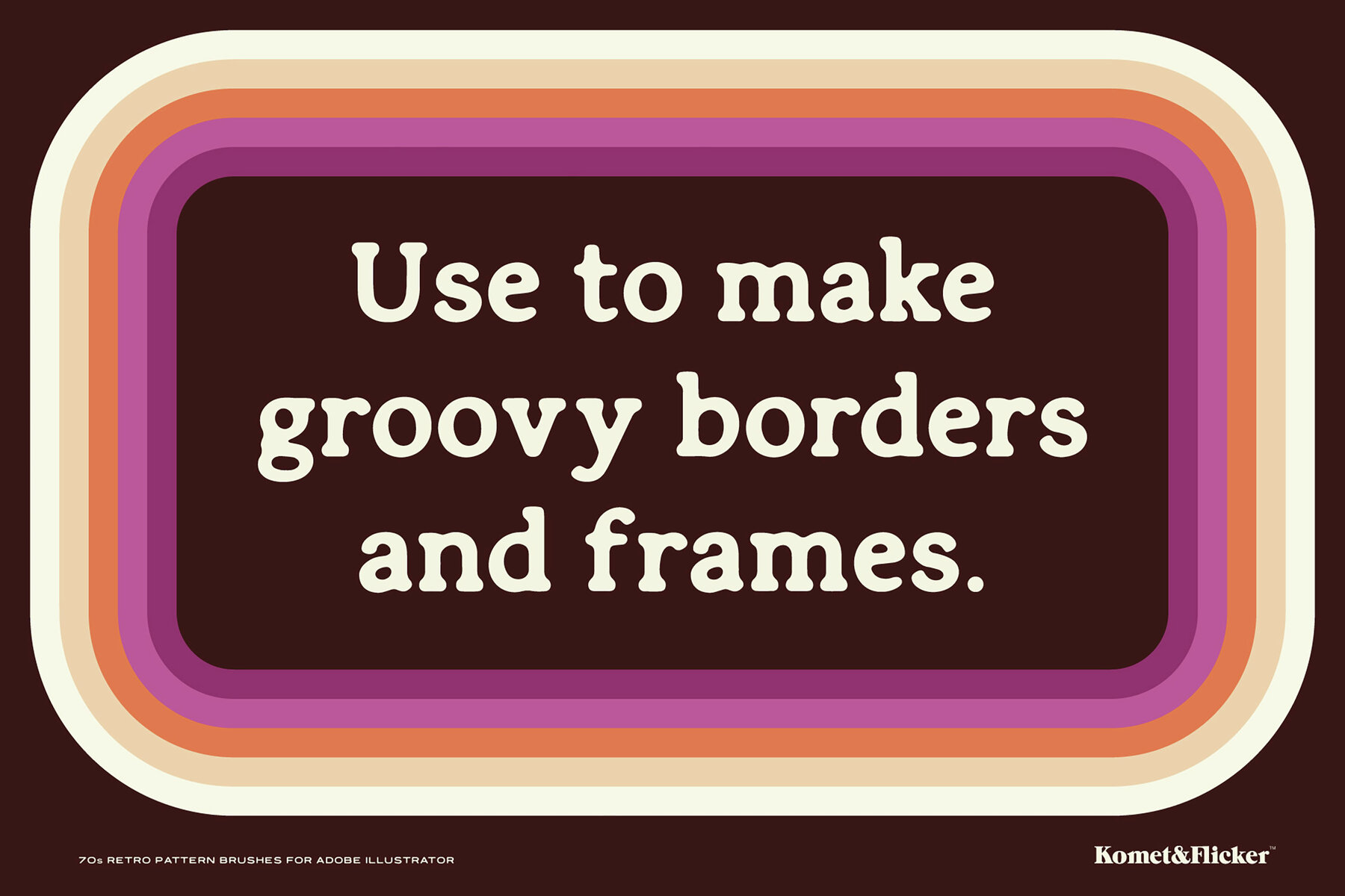 70s Retro Pattern Brushes for Adobe Illustrator 9