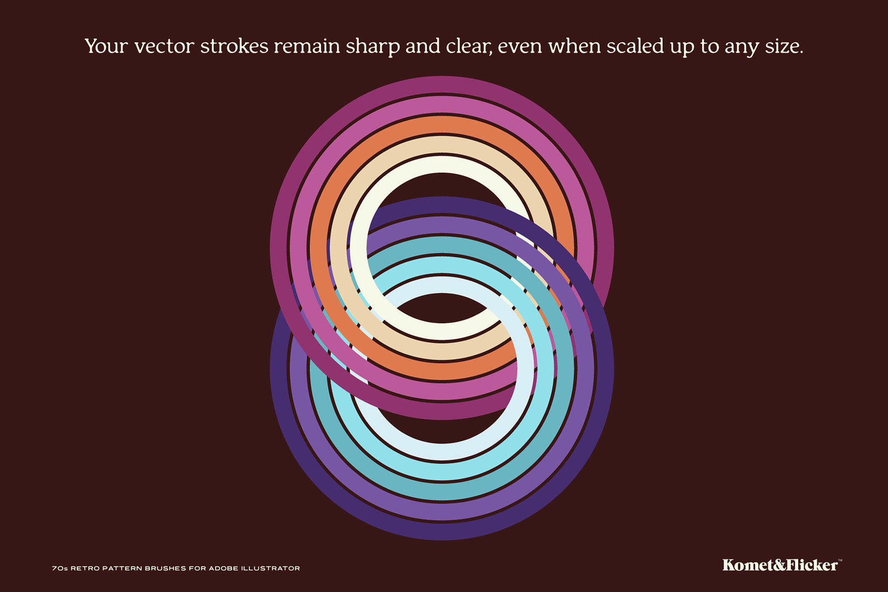 70s Retro Pattern Brushes for Adobe Illustrator 10