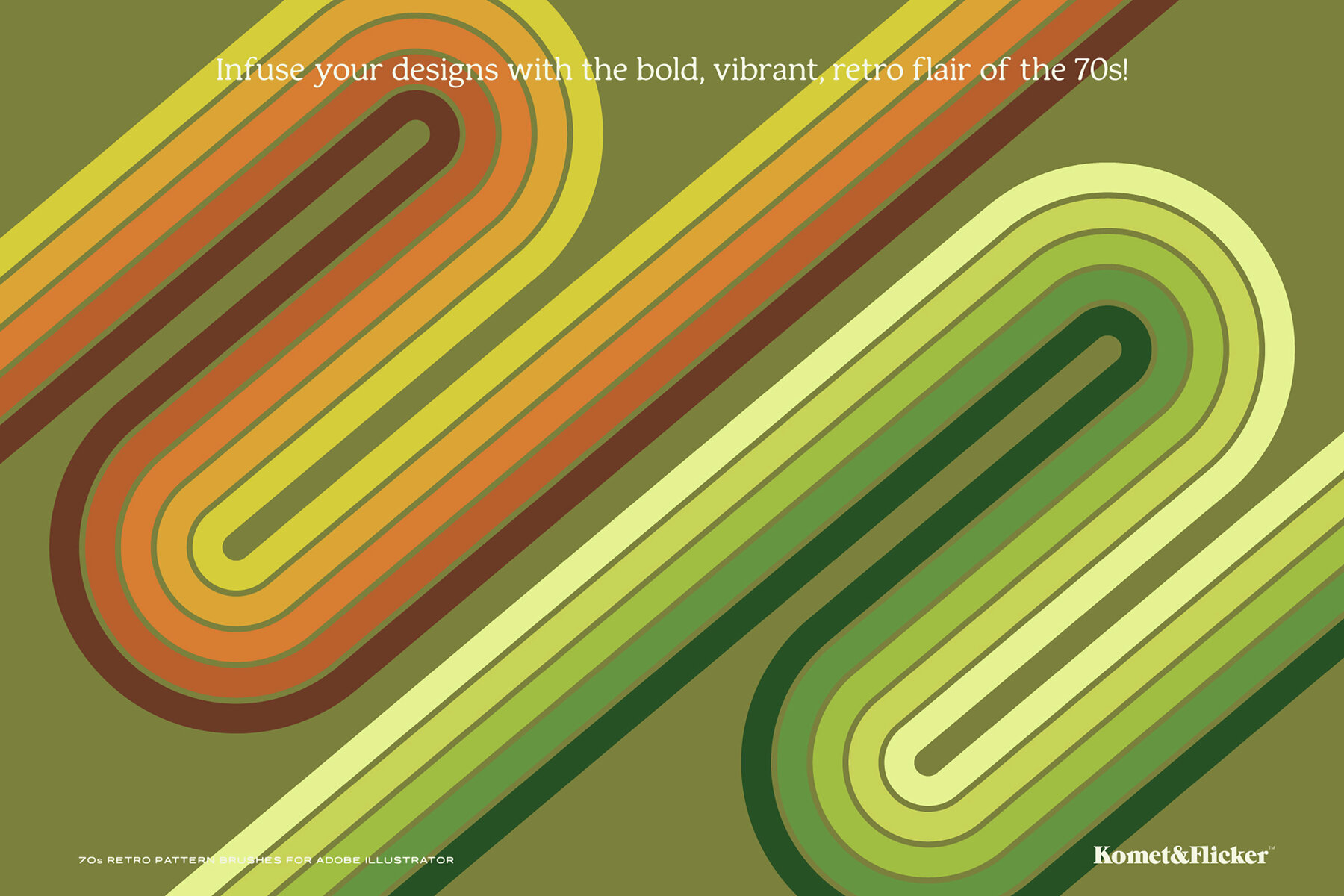 70s Retro Pattern Brushes for Adobe Illustrator 12