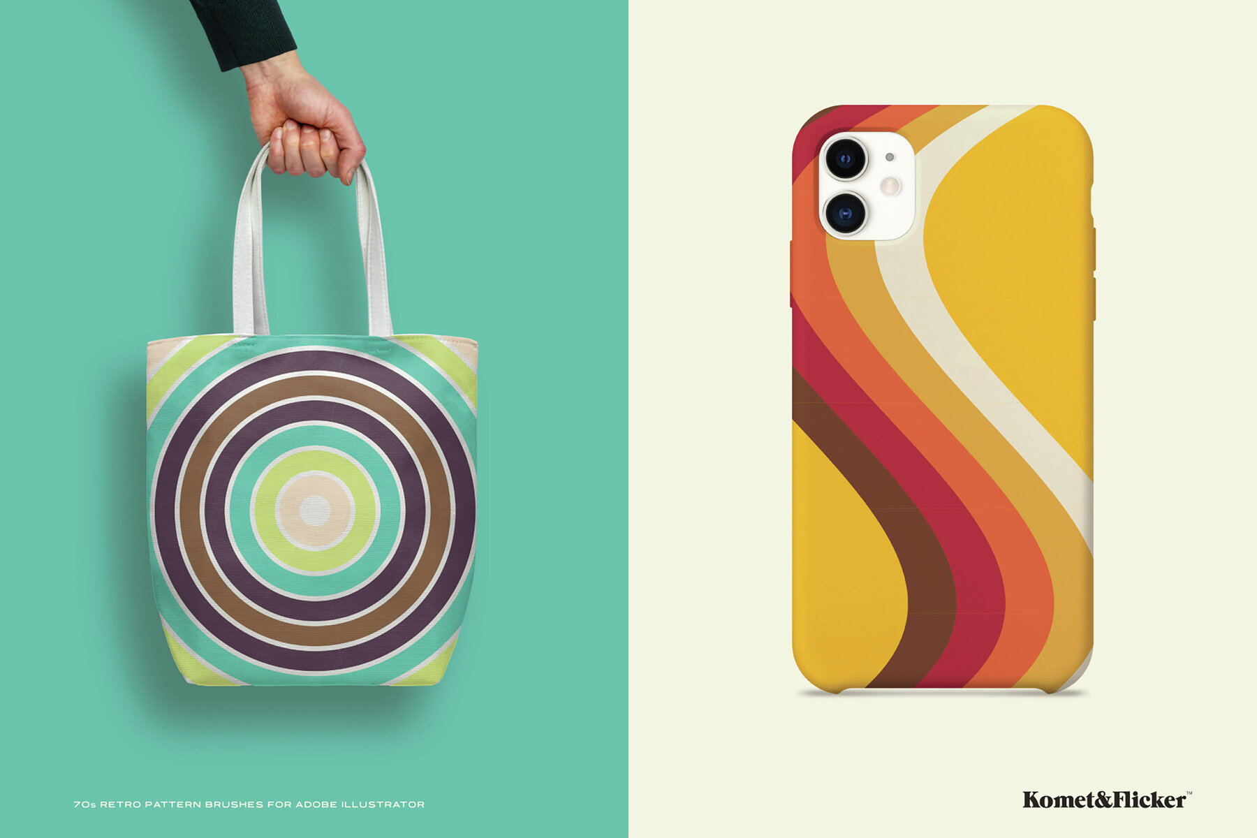 70s Retro Pattern Brushes for Adobe Illustrator 13