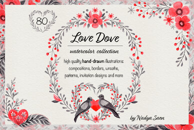 Love Dove Watercolor Wedding Collection