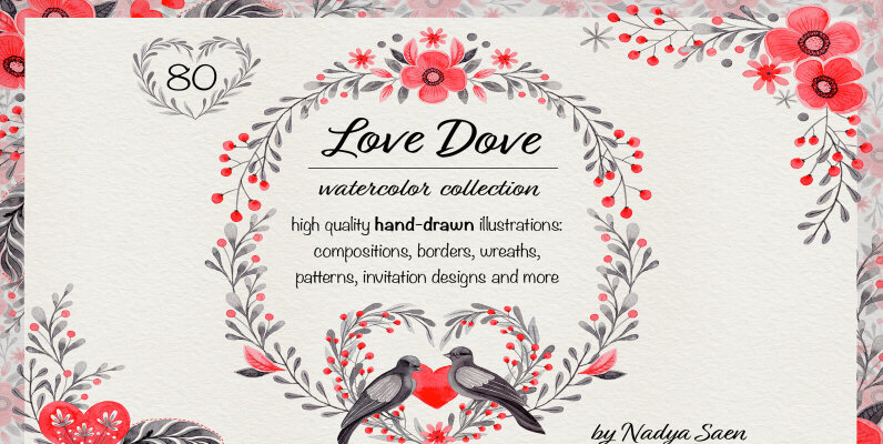 Love Dove Watercolor Wedding Collection